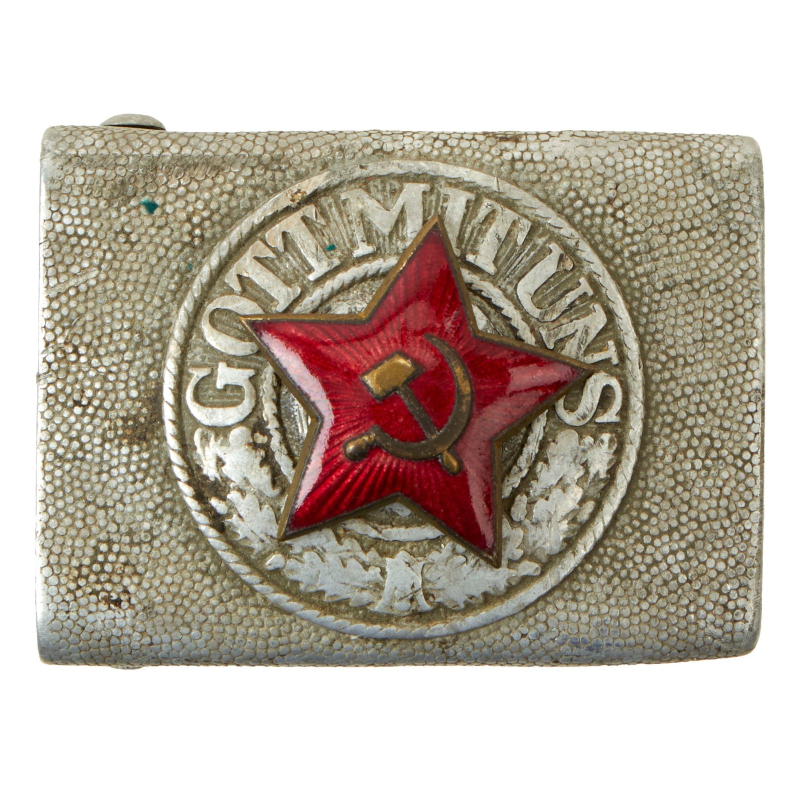Buy Original Soviet Union Captured German WWII Heer EM/NCO Aluminum Belt Buckle with Soviet Red Star on Front | Original Firearms Antique For Sale