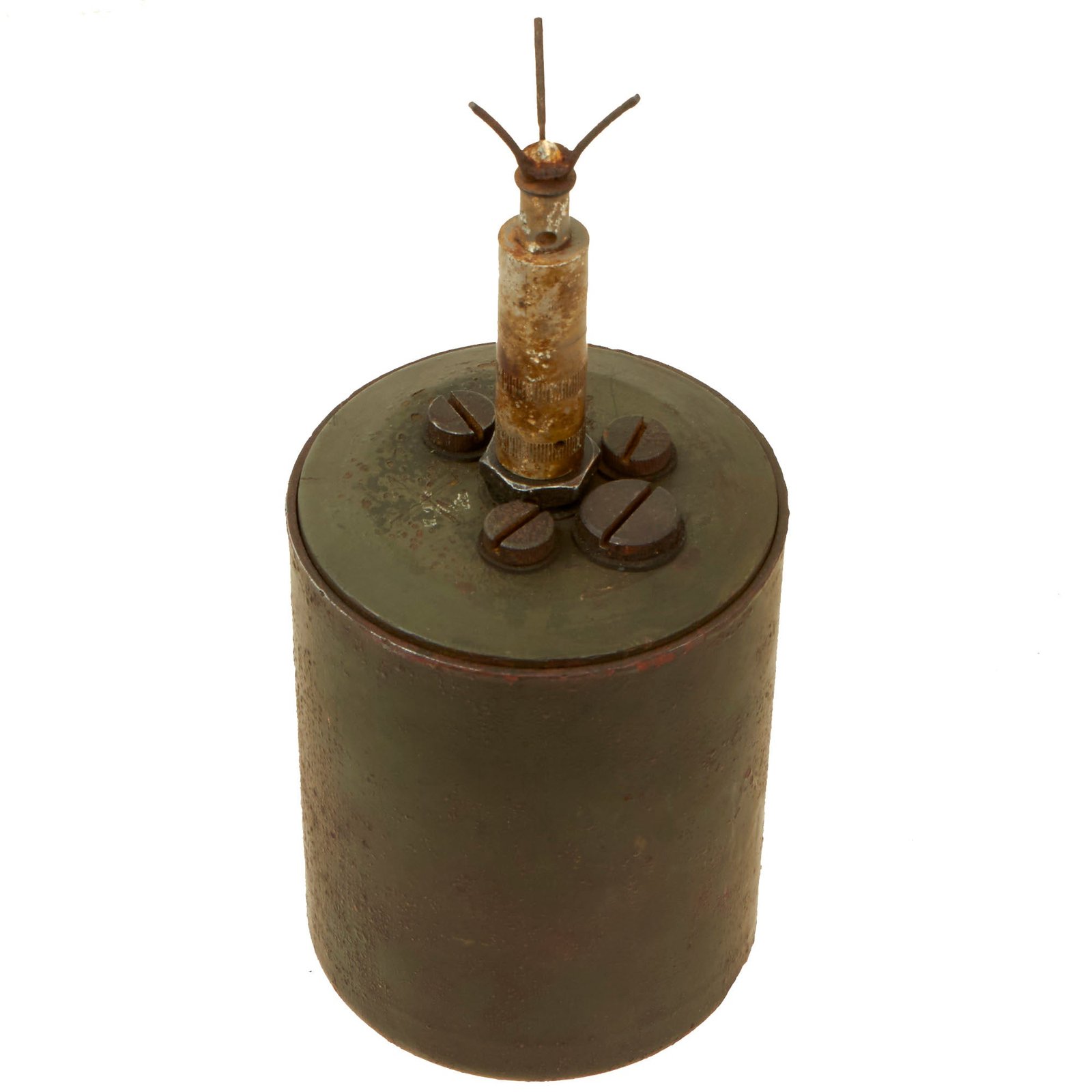 Buy Original WWII German 1942 Dated Inert Bouncing Betty S-Mine with Pressure Fuse by Theodor Wuppermann GmbH | Original Firearms Antique For Sale