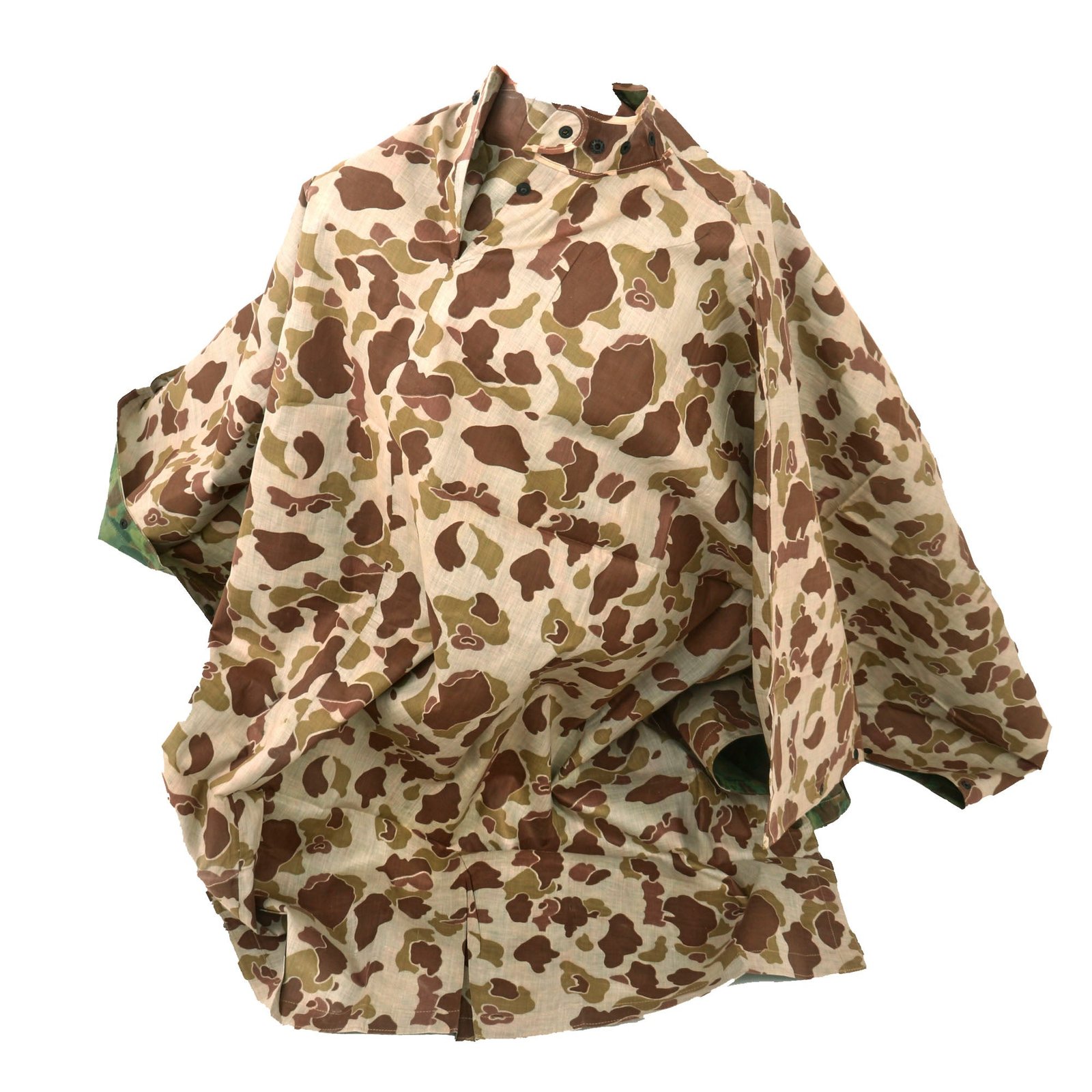 Buy Original U.S. WWII USMC 1944 Dated Shelter Half Poncho in Excellent Condition - Reversible Camouflage | Original Firearms Antique For Sale