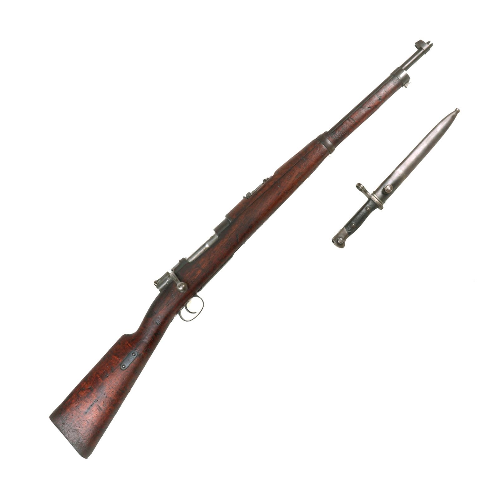 Buy Original German Made Model 1895 Chilean Contract Mauser Short Rifle by Ludwig Loewe with Bayonet & Scabbard - Serial C 9767 | Original Firearms Antique For Sale