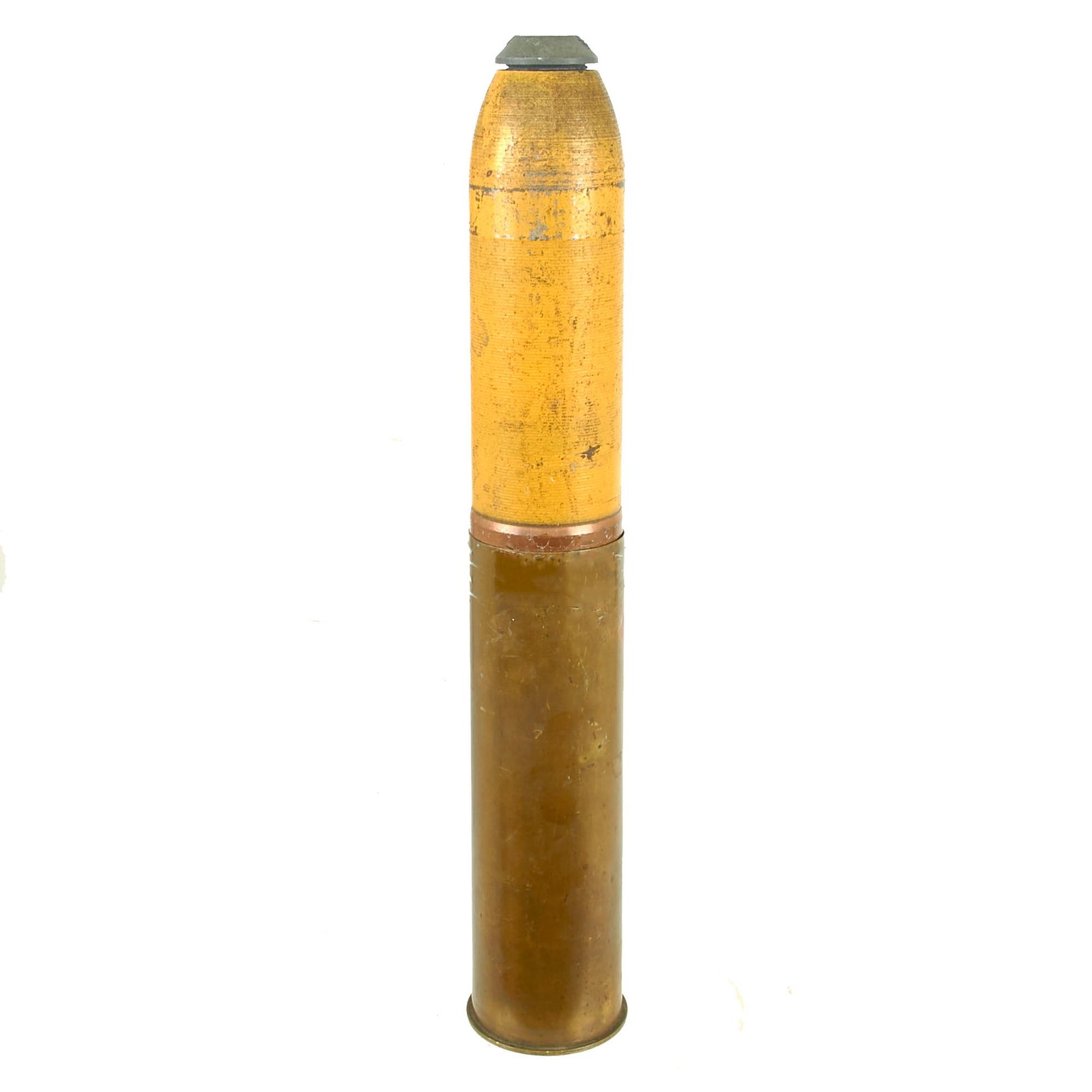 Buy Original U.S. Pre-WWI 3-Inch M1902 Field Gun Artillery Round & Casing with Transit Plug - Dated 1917 | Original Firearms Antique For Sale