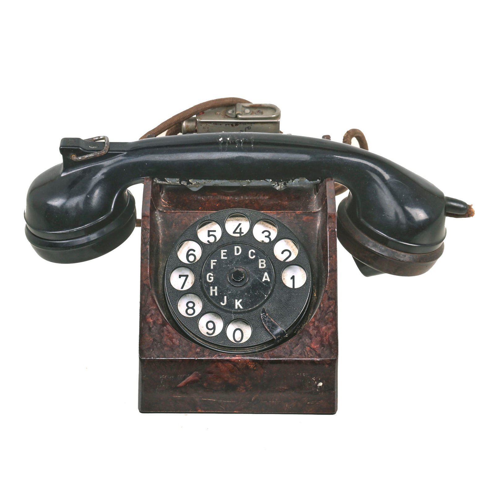 Buy Original German WWII Military Bakelite Desk Rotary Telephone by Richard Bosse & Co - Dated 1942 | Original Firearms Antique For Sale