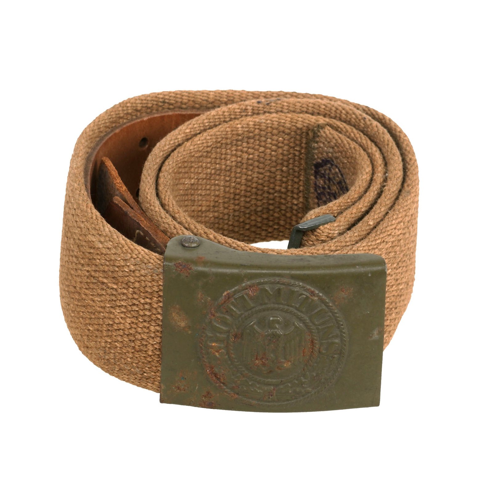 Buy Original German WWII Rare Tropical Afrikakorps DAK Web Belt with Steel Buckle by Richard Sieper & Söhne | Original Firearms Antique For Sale