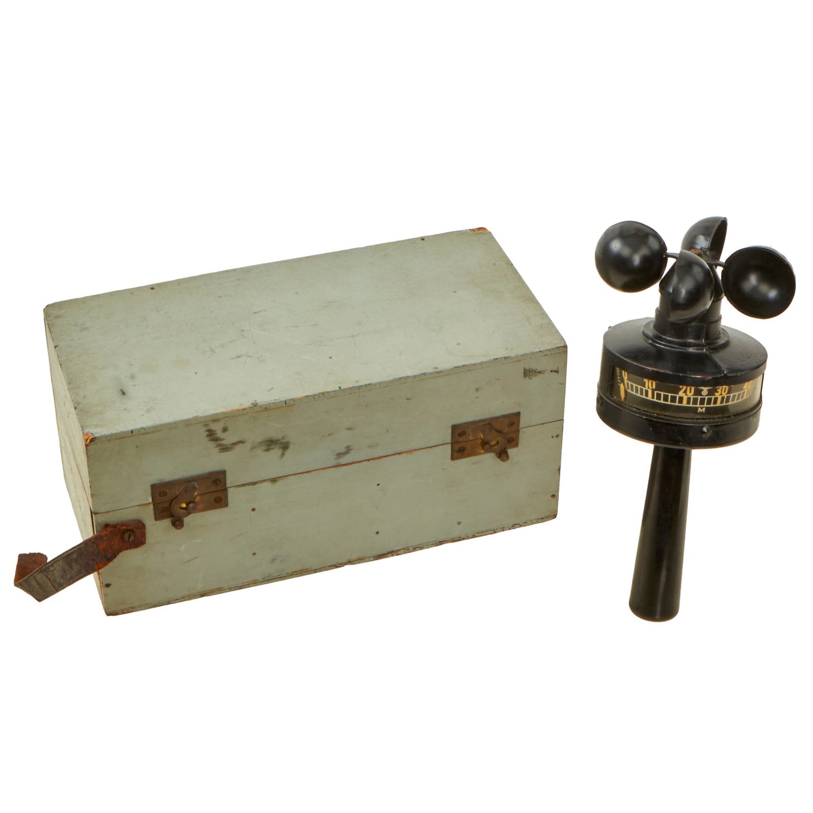 Buy Original German WWII Kriegsmarine U-Boat Hand Held Anemometer Wind Speed Gauge in Case | Original Firearms Antique For Sale