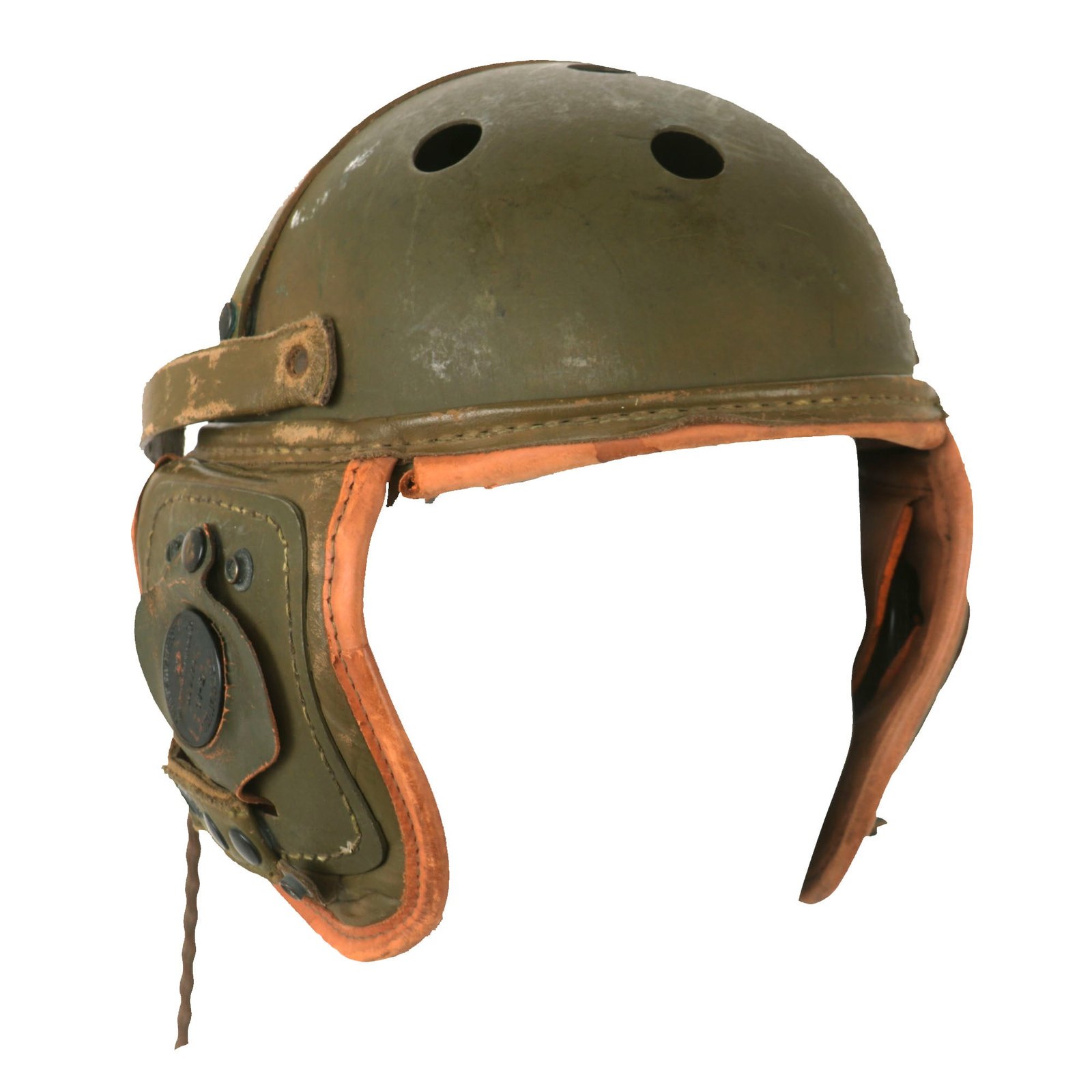 Buy Original U.S. WWII M38 Tanker Helmet by Rawlings with Earphones - Size 7⅛ | Original Firearms Antique For Sale