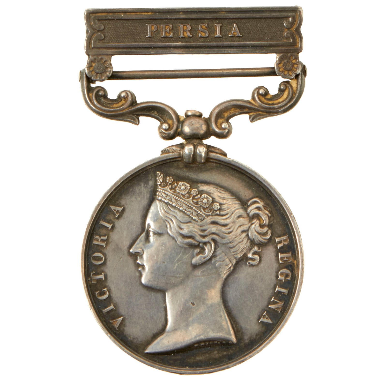 Buy Original British Anglo-Persian War 1854 India General Service Medal with Persia Bar Named to Gunner T. Lenaghan, Artillery | Original Firearms Antique For Sale