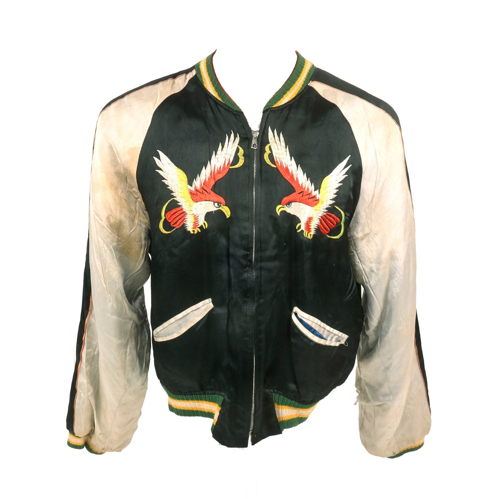 Buy Original U.S. Vietnam War Japanese Made Double-Sided Sukajan Tour Jacket with Tiger & Birds | Original Firearms Antique For Sale