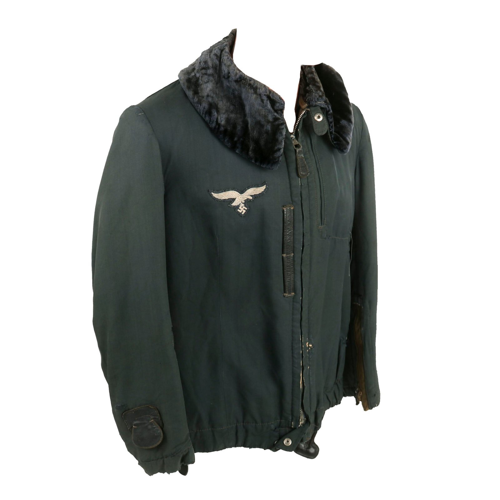 Buy Original German WWII Luftwaffe Blue Electric Heated Officer's Winter Flying Jacket | Original Firearms Antique For Sale