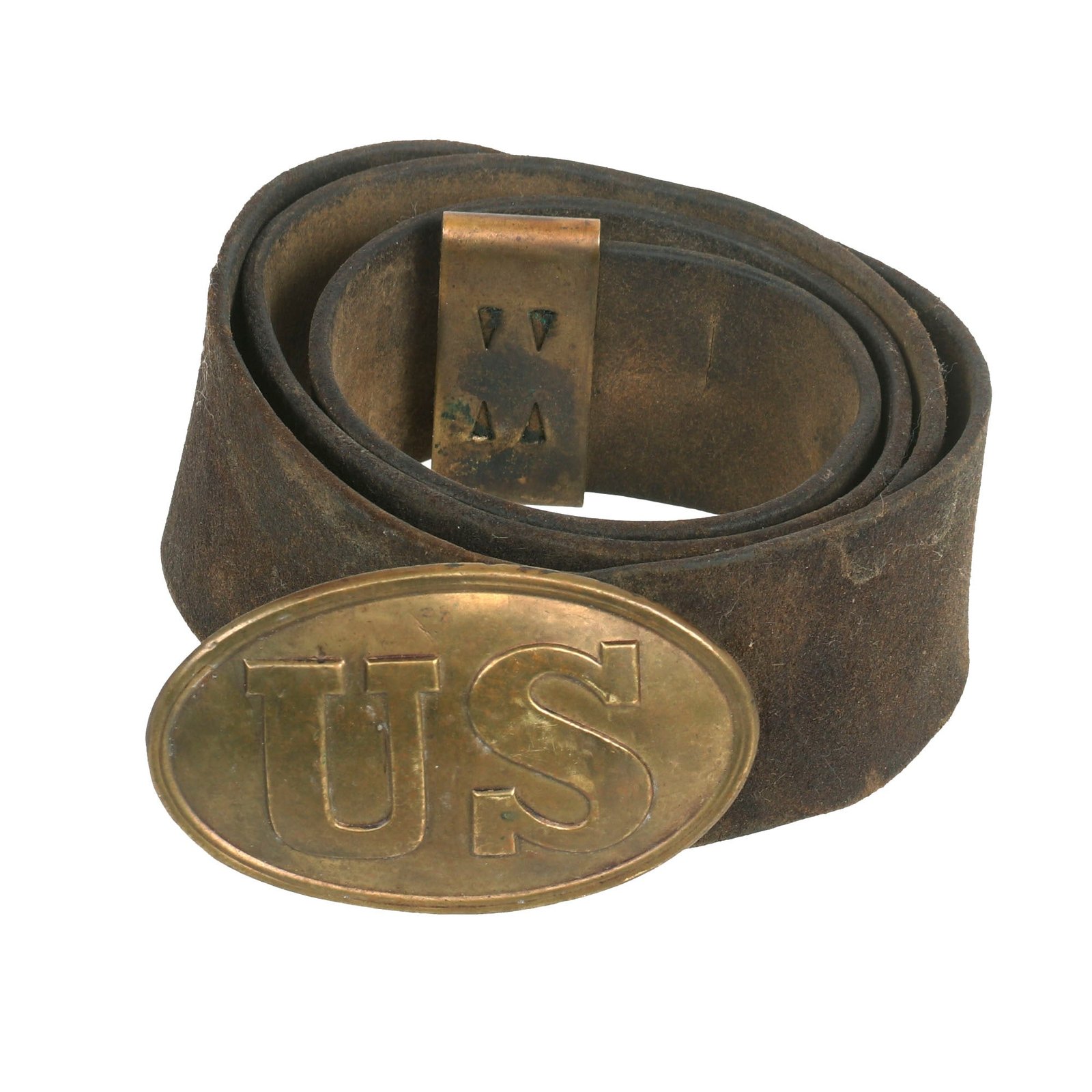 Buy Original U.S. Civil War Enlisted Man’s Leather Waist Belt with Model 1855 Belt Buckle | Original Firearms Antique For Sale