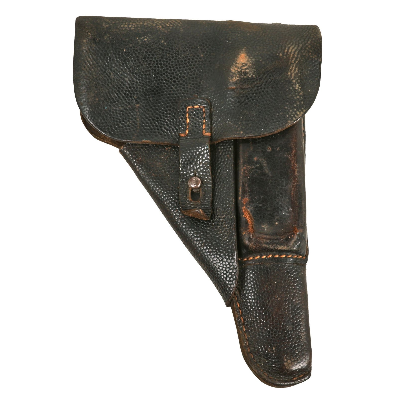 Buy Original German WWII Walther P38 Black Pebble Grain Softshell Holster by Moll, Lederwarenfabrik - Dated 1944 | Original Firearms Antique For Sale