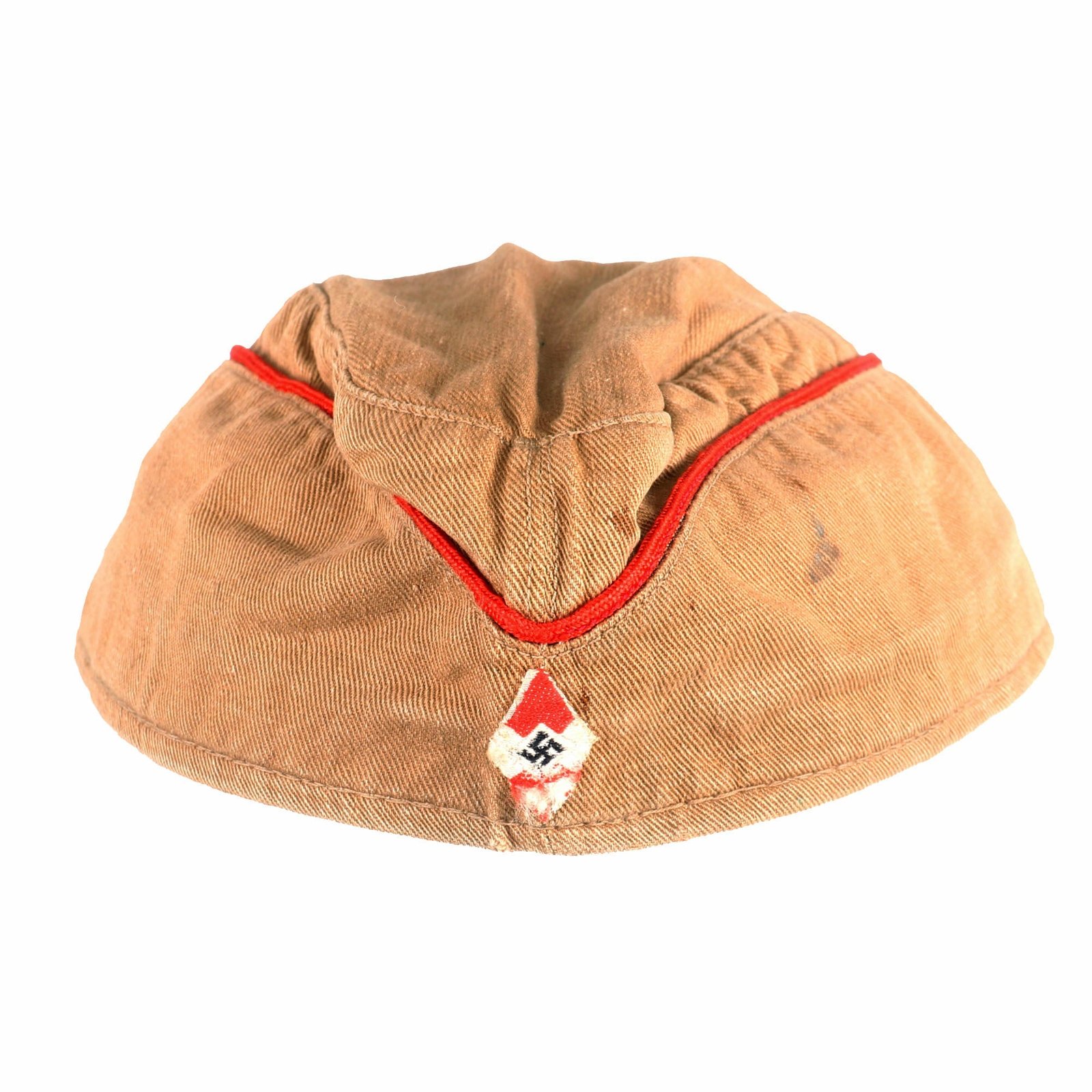 Buy Original German WWII HJ Summer Overseas Cap with Red Piping - HJ Sommer Mütze | Original Firearms Antique For Sale