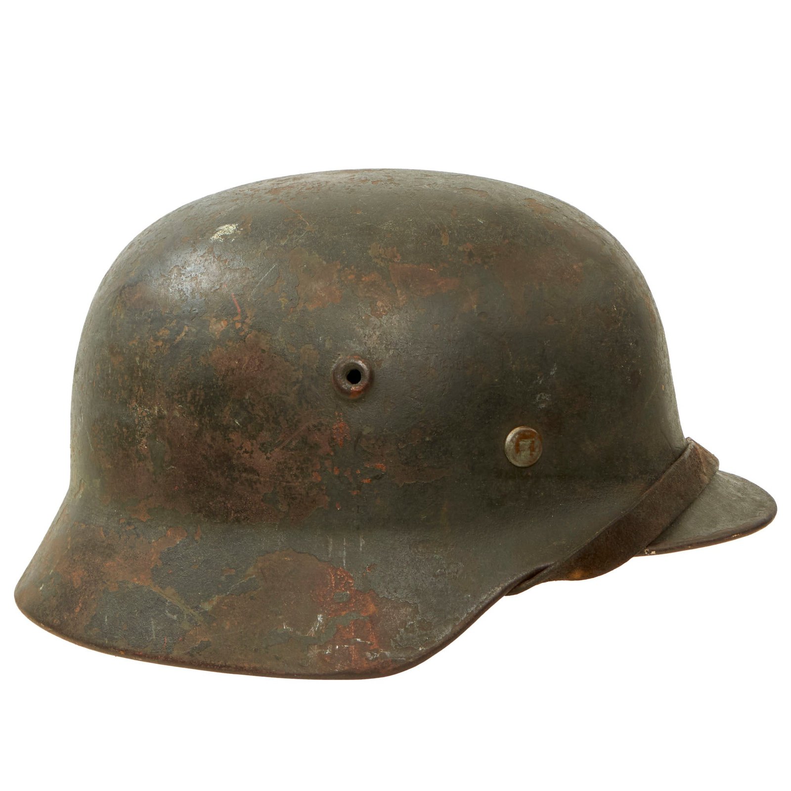Buy Original German WWII Army Heer M40 "No Decal" Steel Helmet with 1939 Dated 58cm Liner & Chinstrap - Stamped SE66 | Original Firearms Antique For Sale