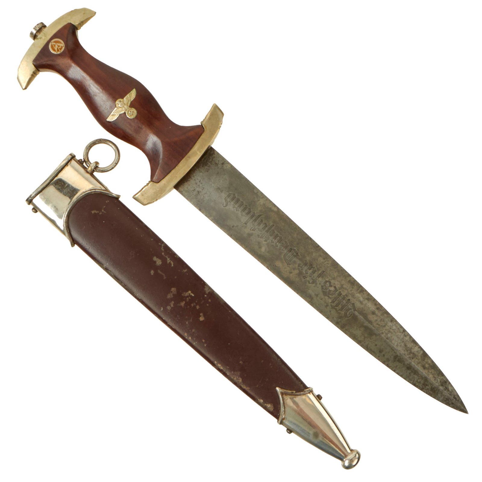 Buy Original German WWII 1938 dated SA Dagger by Gottlieb Hammesfahr & Co. with Scabbard - RZM M.7/67/38. | Original Firearms Antique For Sale