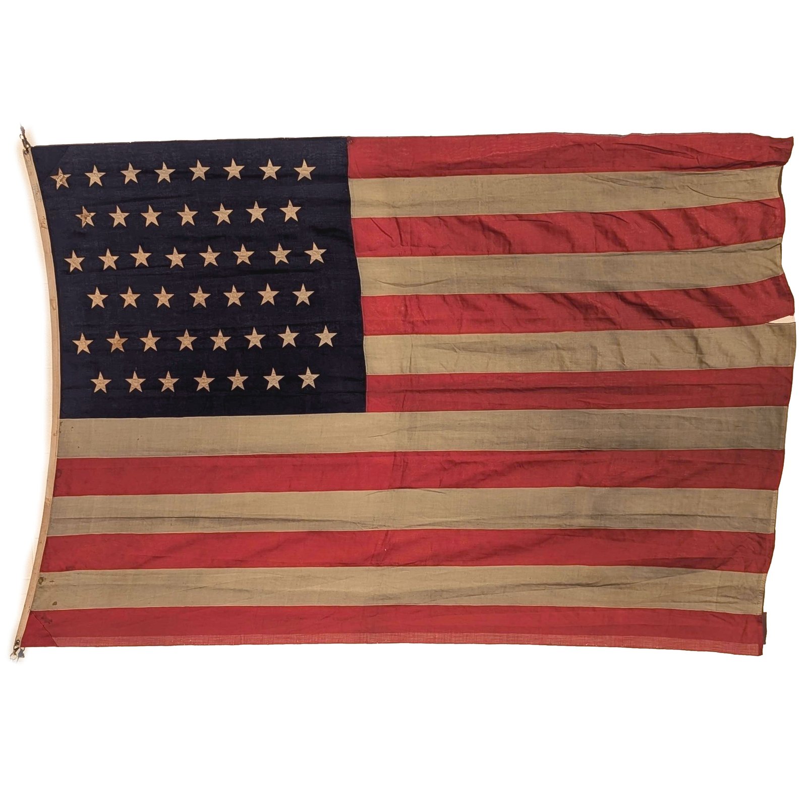 Buy Original U.S. Spanish American War Large 45 Star Wool National Flag - 8 x 12 Feet | Original Firearms Antique For Sale