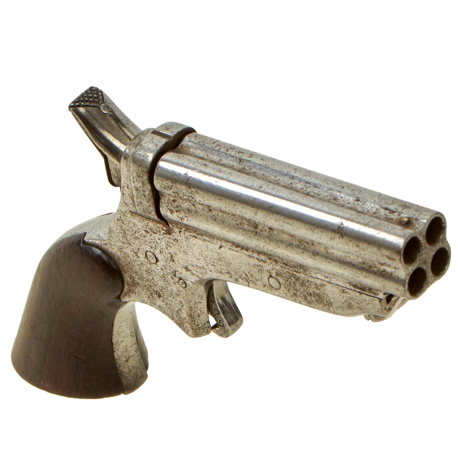 Buy Original U.S. Sharps Model 1 .22 Rimfire 4 Barrel Steel Frame Pepperbox Pistol - Serial 22385 | Original Firearms Antique For Sale