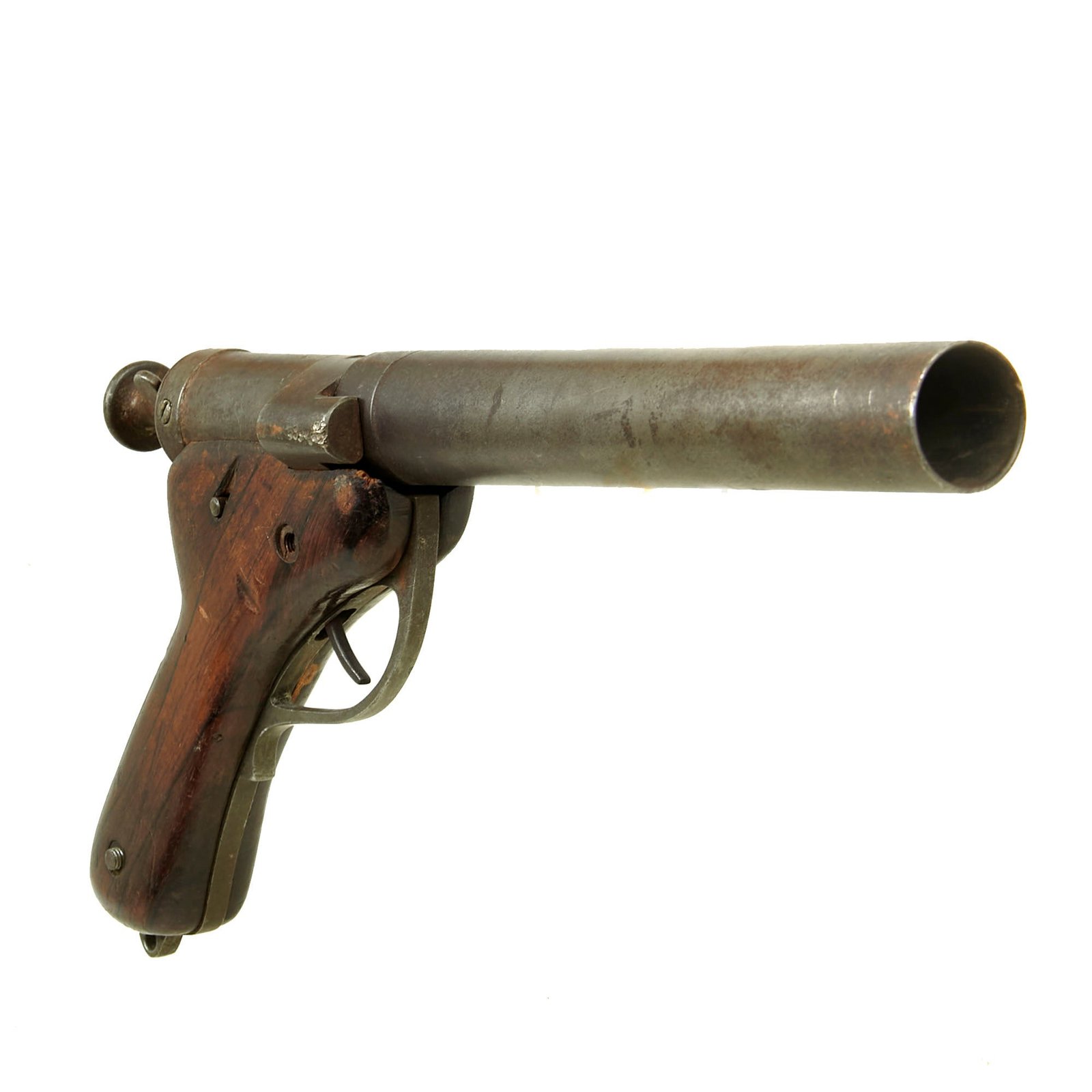 Buy Original German WWI Belgian Occupation Lille Depot Manufactured Ersatz Flare Pistol with Barrel Problem - Serial 6125 | Original Firearms Antique For Sale