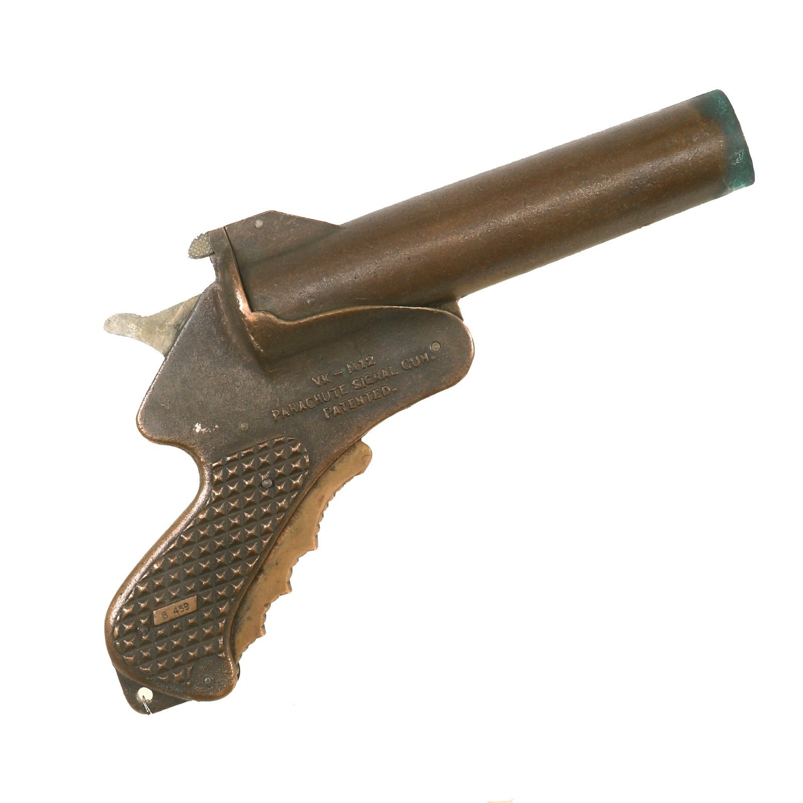 Buy Original U.S. WWII VK-M12 Van Karner Chemical Arms Co. Brass Flare Signal Pistol - Dated May 1945 | Original Firearms Antique For Sale