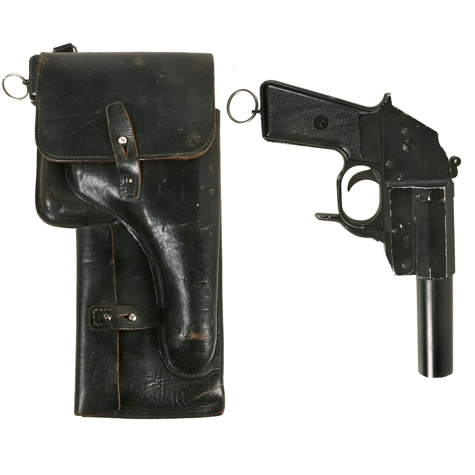Buy Original German Post-WWII LP1 East German Flare Pistol with Holster - Serial 19182 | Original Firearms Antique For Sale