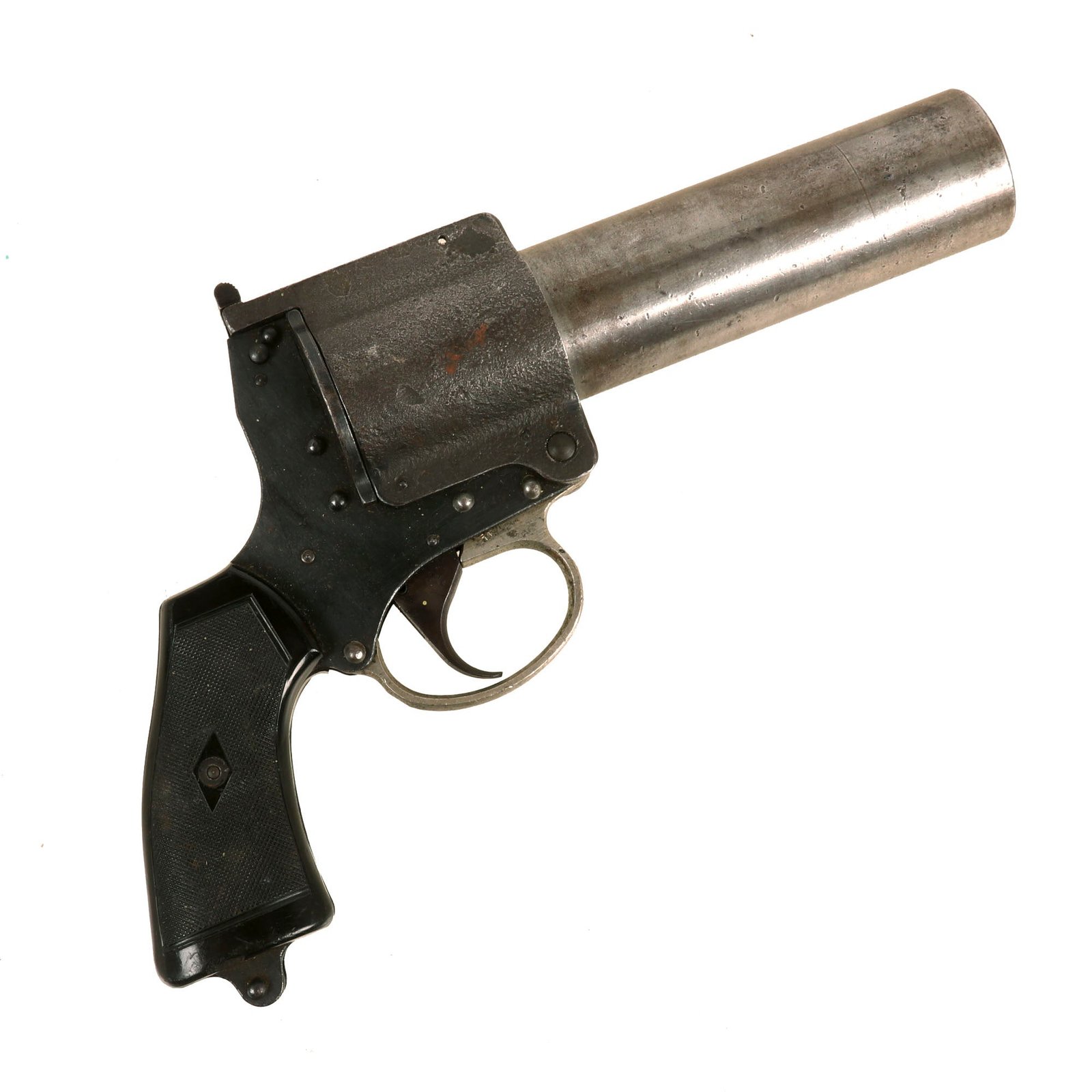 Buy Original British WWII Webley & Scott No.4 Mk.1* Long Barrel Signal Flare Pistol - Serial 30498 | Original Firearms Antique For Sale