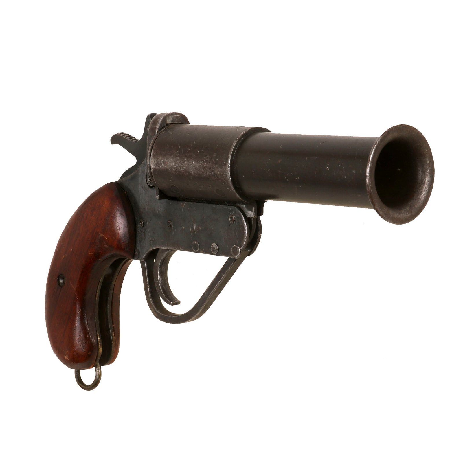 Buy Original British WWII Webley No.1 Mk.5 Flare Signal Pistol with Wooden Grip | Original Firearms Antique For Sale