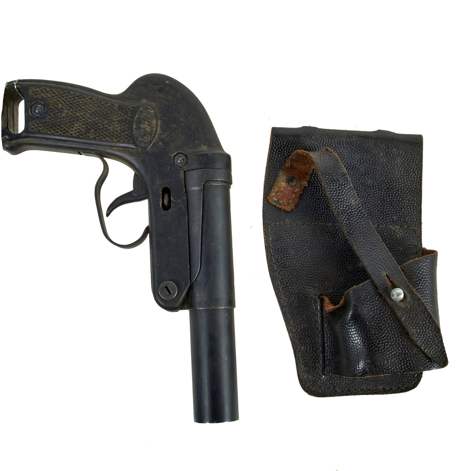 Buy Original Austrian Post-WWII LP57 Flare Pistol with Original Holster | Original Firearms Antique For Sale