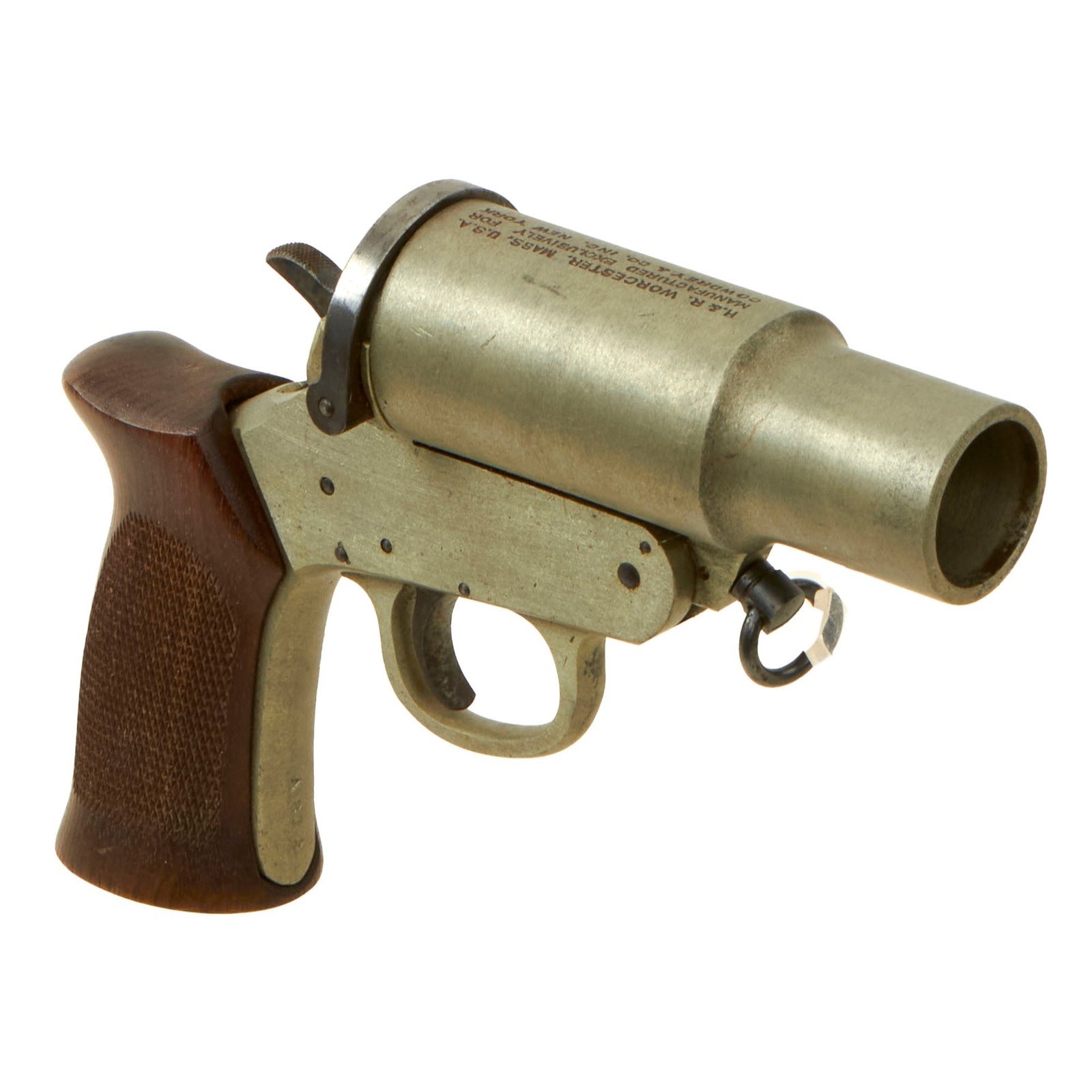 Buy Original U.S. Lend-Lease British MkIII A Signal Flare Pistol by Harrington & Richardson - Serial Number A813 | Original Firearms Antique For Sale