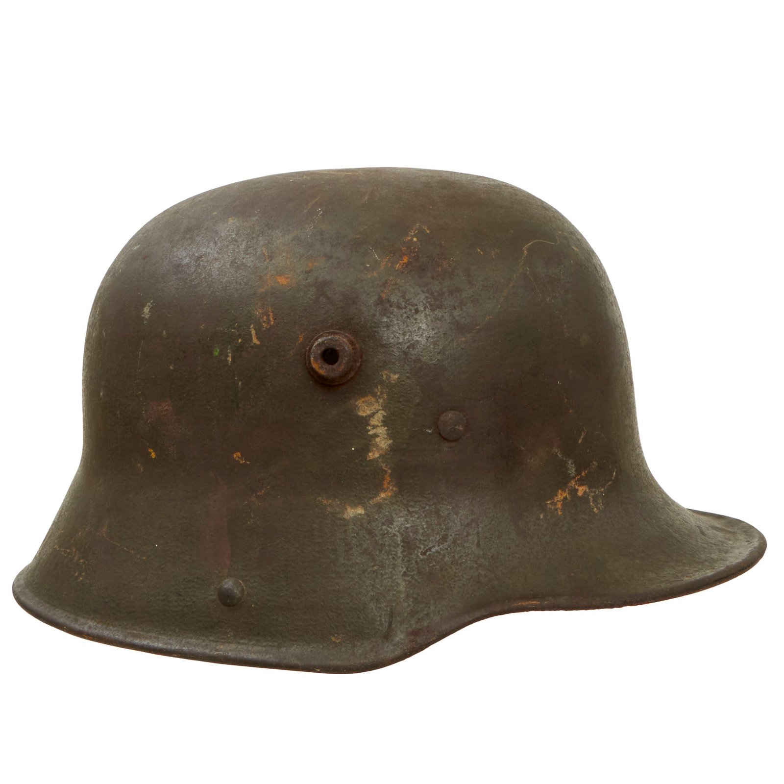 Buy Original Imperial German WWI M16 Stahlhelm Helmet with M17 Liner Band & Partial Chinstrap - Marked BF64 | Original Firearms Antique For Sale