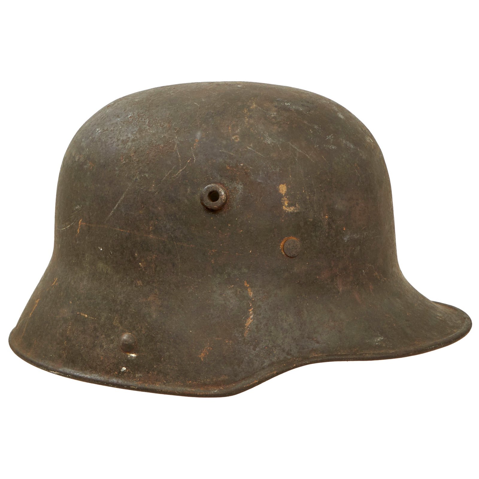 Buy Original Imperial German WWI British Captured M16 Stahlhelm Helmet Shell Taken by Twice Military Cross Recipient Captain Lewis Jacques, Sherwood Foresters - Marked Q66 | Original Firearms Antique For Sale