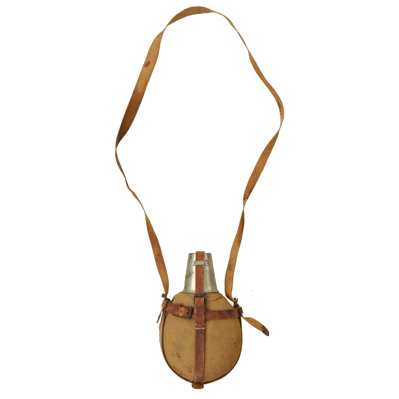 Buy Original Imperial German WWI M1915 Canteen with Cup & Web Strap - Dated 1916 | Original Firearms Antique For Sale
