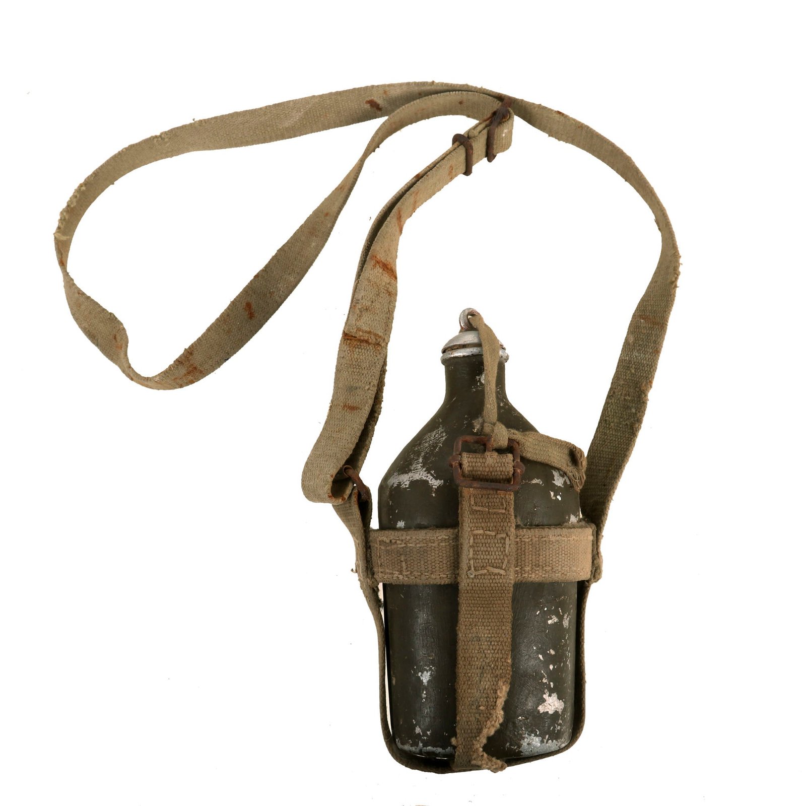 Buy Original 1905-WWI Period Japanese Canteen with Original Harness & Cork | Original Firearms Antique For Sale
