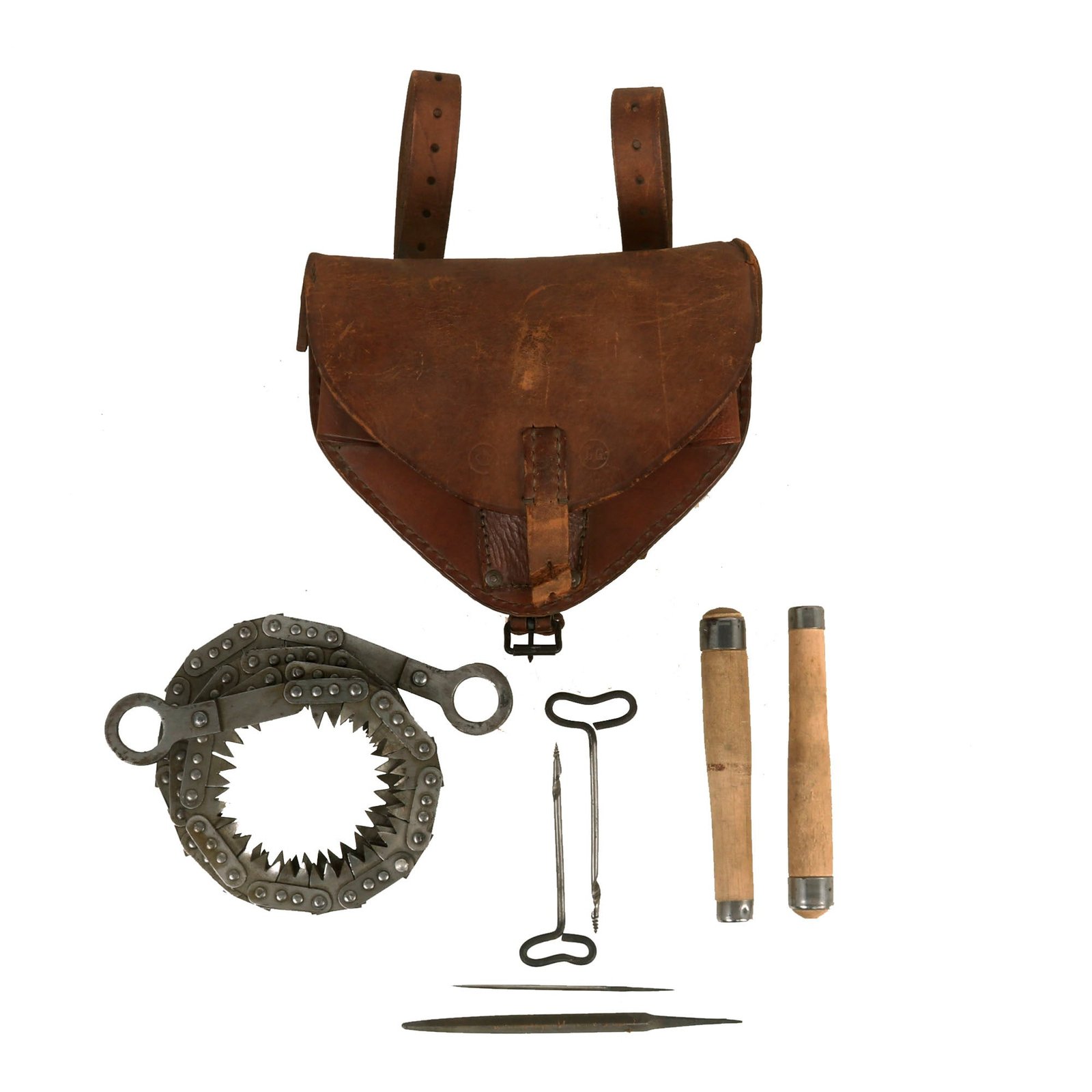 Buy Original Imperial German M1905 Folding Saw in Original Carrying Case with Tools | Original Firearms Antique For Sale