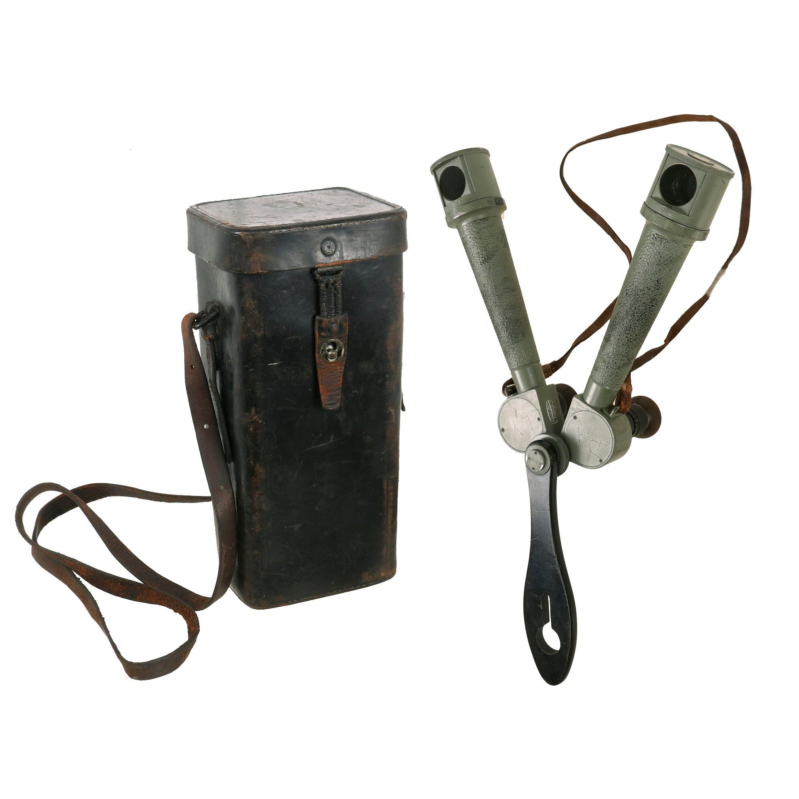 Buy Original Imperial German WWI Teleplast 10x Binocular Rabbit Ears Periscope by Carl Zeiss in Original Case with Straps | Original Firearms Antique For Sale