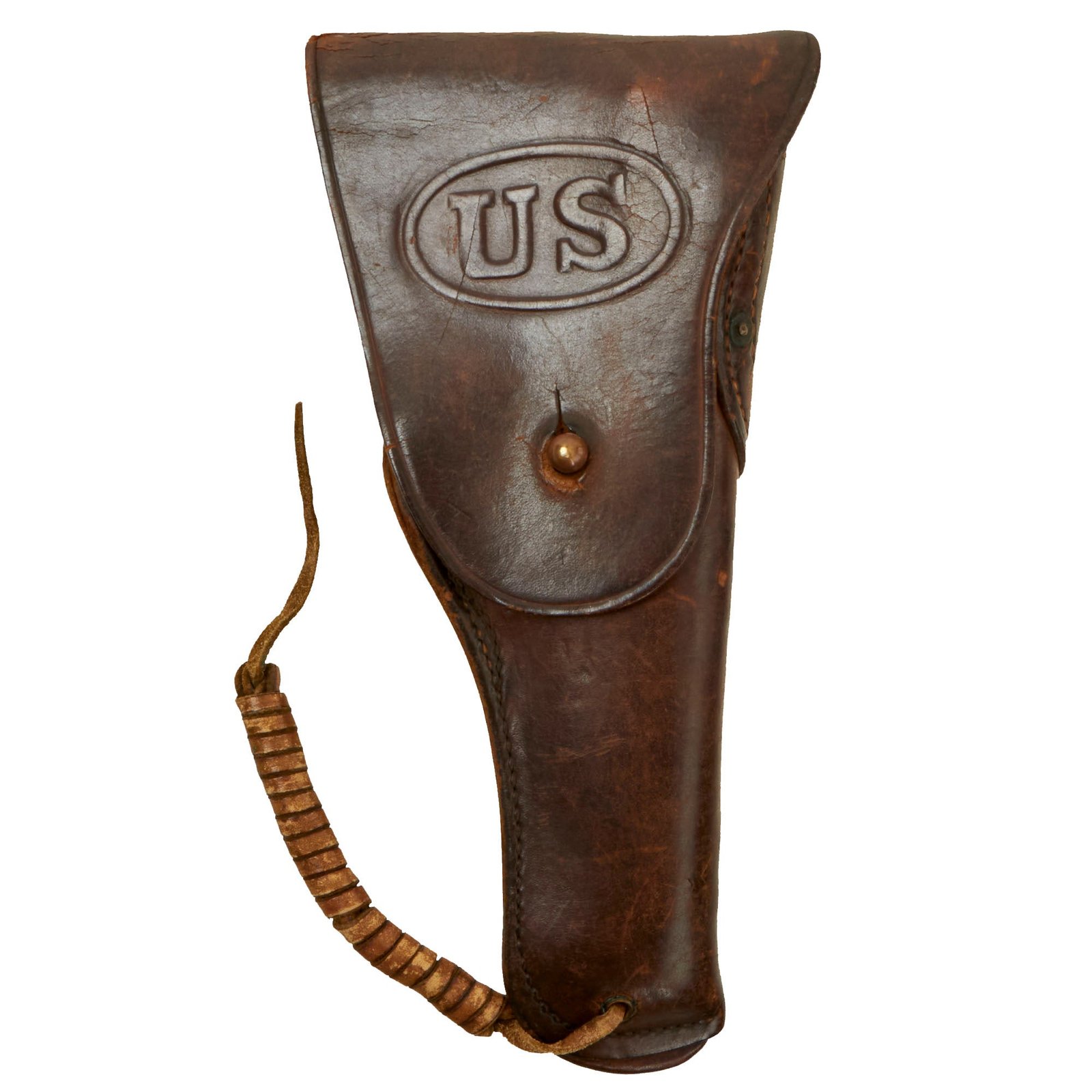 Buy Original U.S. WWI 1917 Dated M-1916 Holster for M-1911 Pistol by Graton & Knight with Leg Tie Town | Original Firearms Antique For Sale