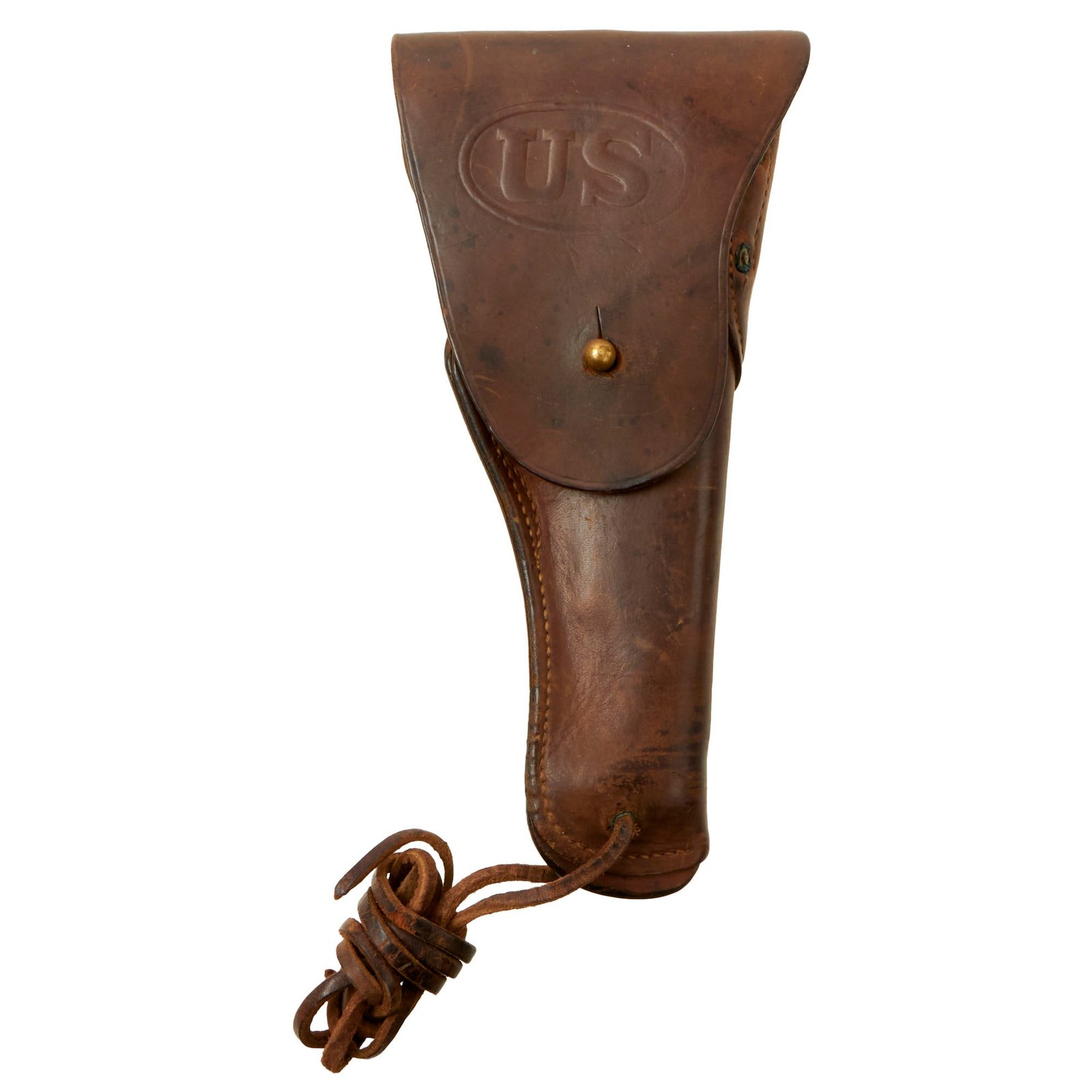 Buy Original U.S. WWI 1917 Dated M-1916 Holster for M-1911 Pistol by Graton & Knight with Leg Tie Town | Original Firearms Antique For Sale