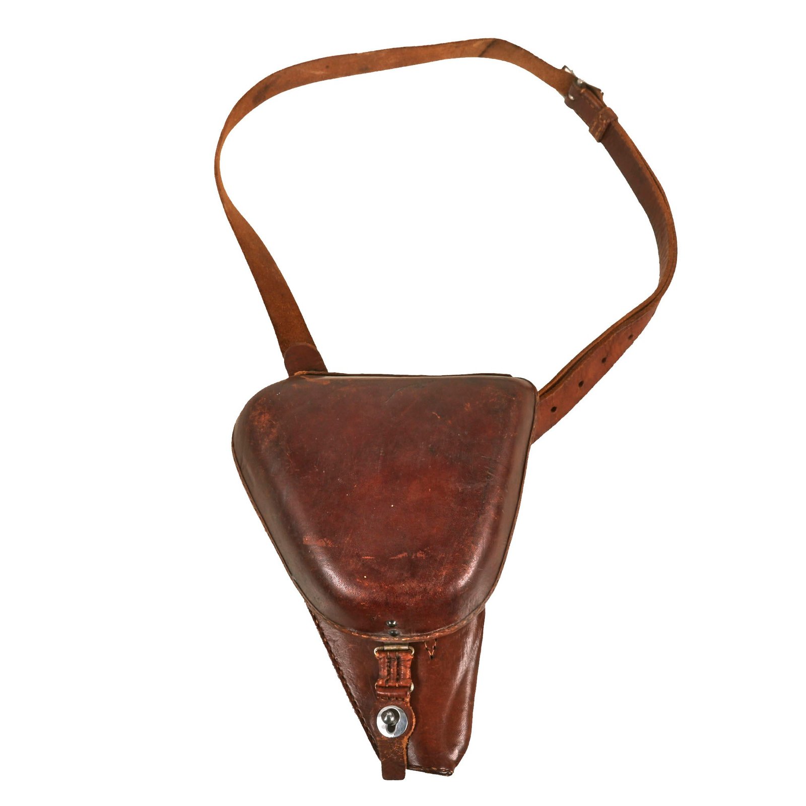 Buy Original Japanese WWII 1941 Dated Type 14 Nambu Pistol Leather Holster with Shoulder Strap - Nagoya Arsenal Marked | Original Firearms Antique For Sale