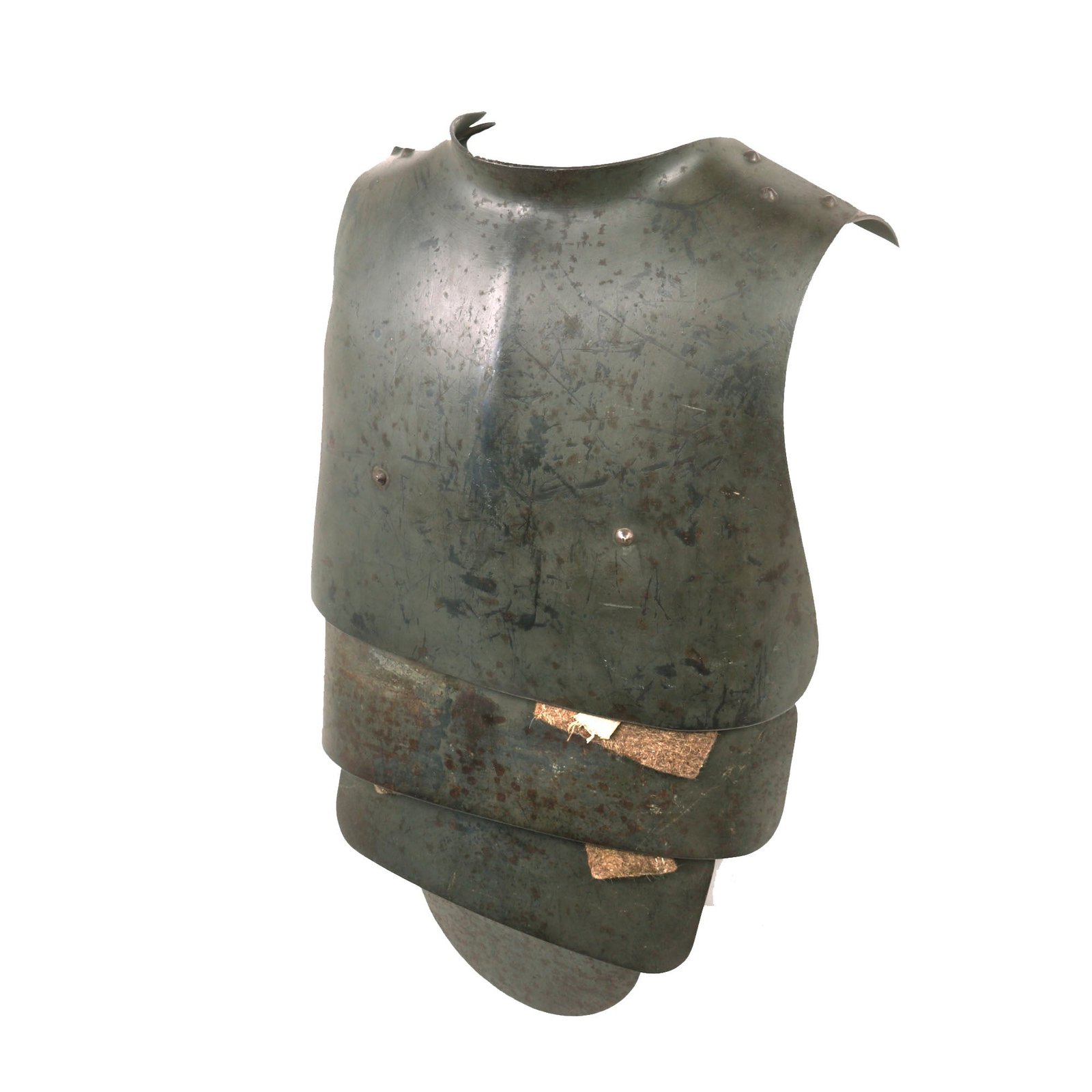 Buy Original Imperial German WWI Complete Sappenpanzer Body Armor Set with Sporran Plates & Reinforced Original Straps by Fried. Krupp AG - Size 2 | Original Firearms Antique For Sale
