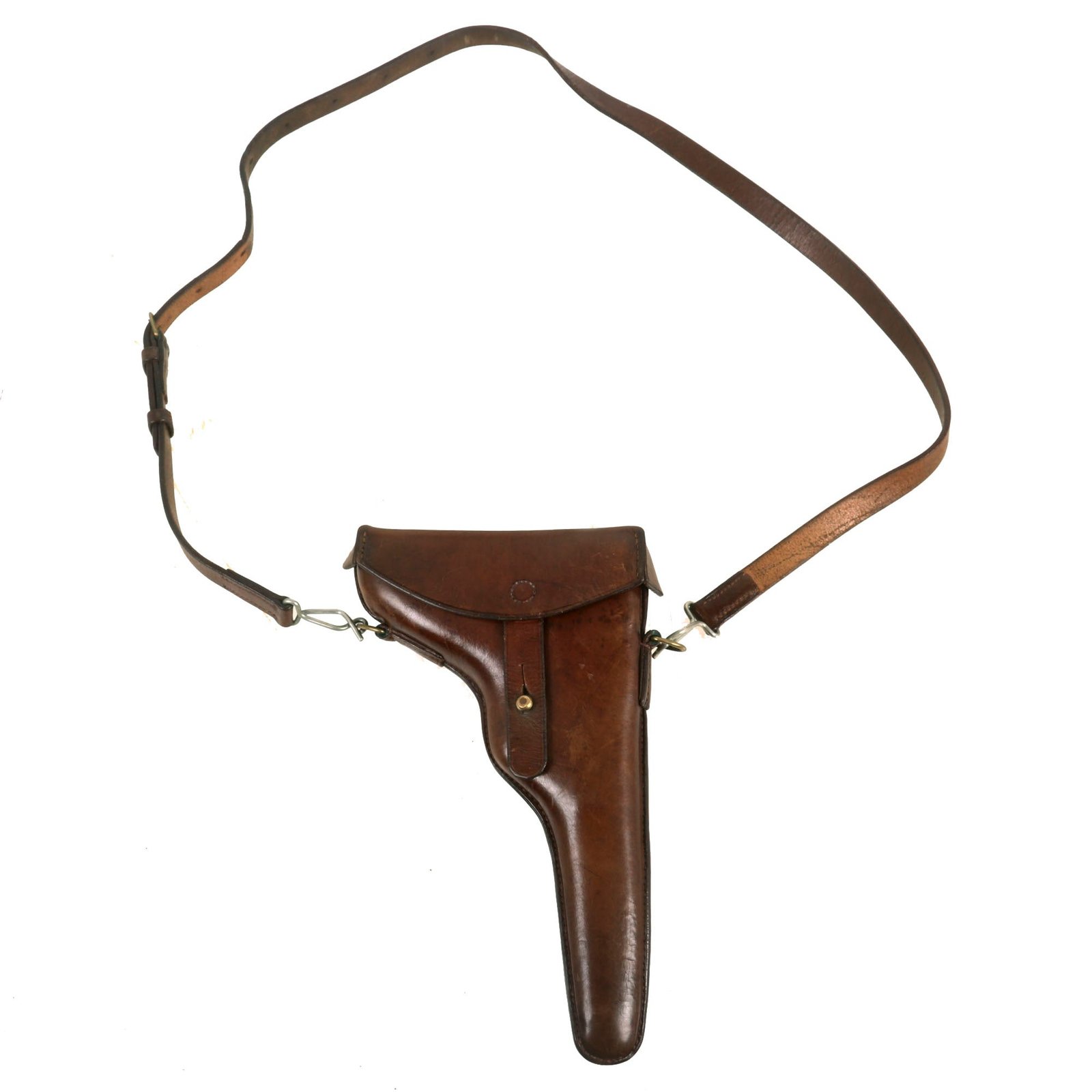 Buy Original Swiss WWII Luger Pistol Holster with Shoulder Strap by Gust. C. Meyer - Dated 1930 | Original Firearms Antique For Sale