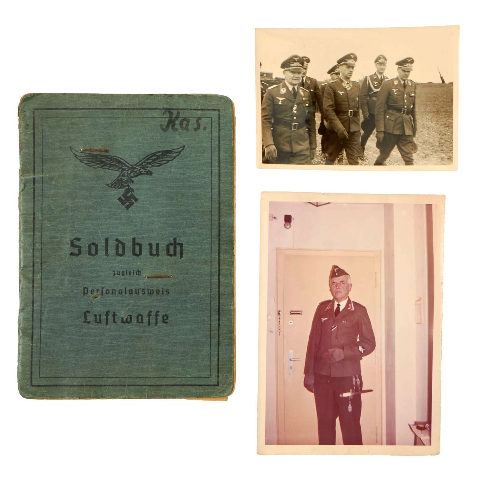 Buy Original WWII German Luftwaffe Soldbuch for Flak NCO Rudolph Kaven- 2/Schwerer Flak Abteilung 472 | Original Firearms Antique For Sale