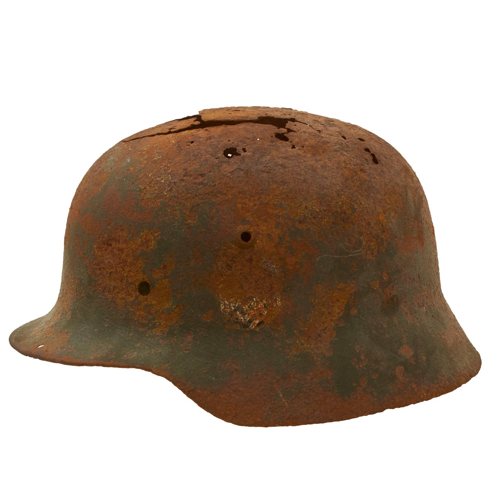 Buy Original German WWII Stalingrad Battlefield Dug Double Decal M35 Relic Helmet Shell - Size 66 | Original Firearms Antique For Sale