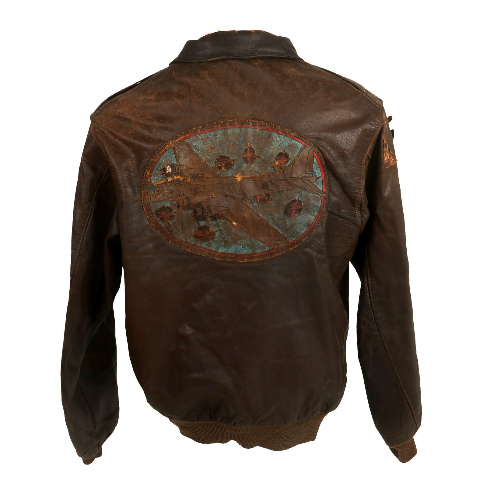 Buy Original U.S. WWII A-2 Hand Painted Flight Jacket with Squadron Insignia of 346th Bombardment Squadron, 99th Bombardment Group | Original Firearms Antique For Sale