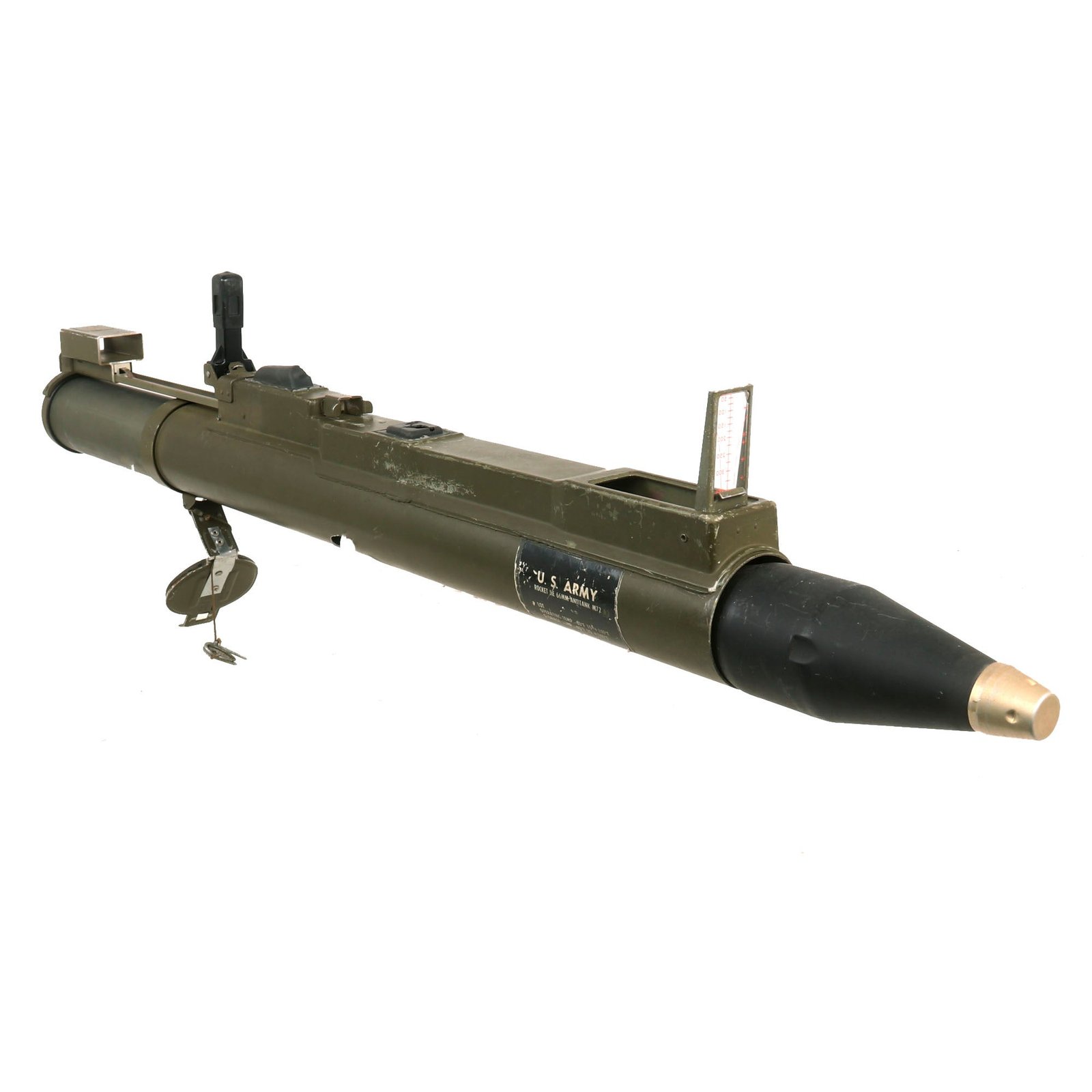 Buy Original U.S. Vietnam War Complete Inert Early M72A1 Light Anti-Armor Weapon “LAW” Tube With Deactivated Rocket | Original Firearms Antique For Sale