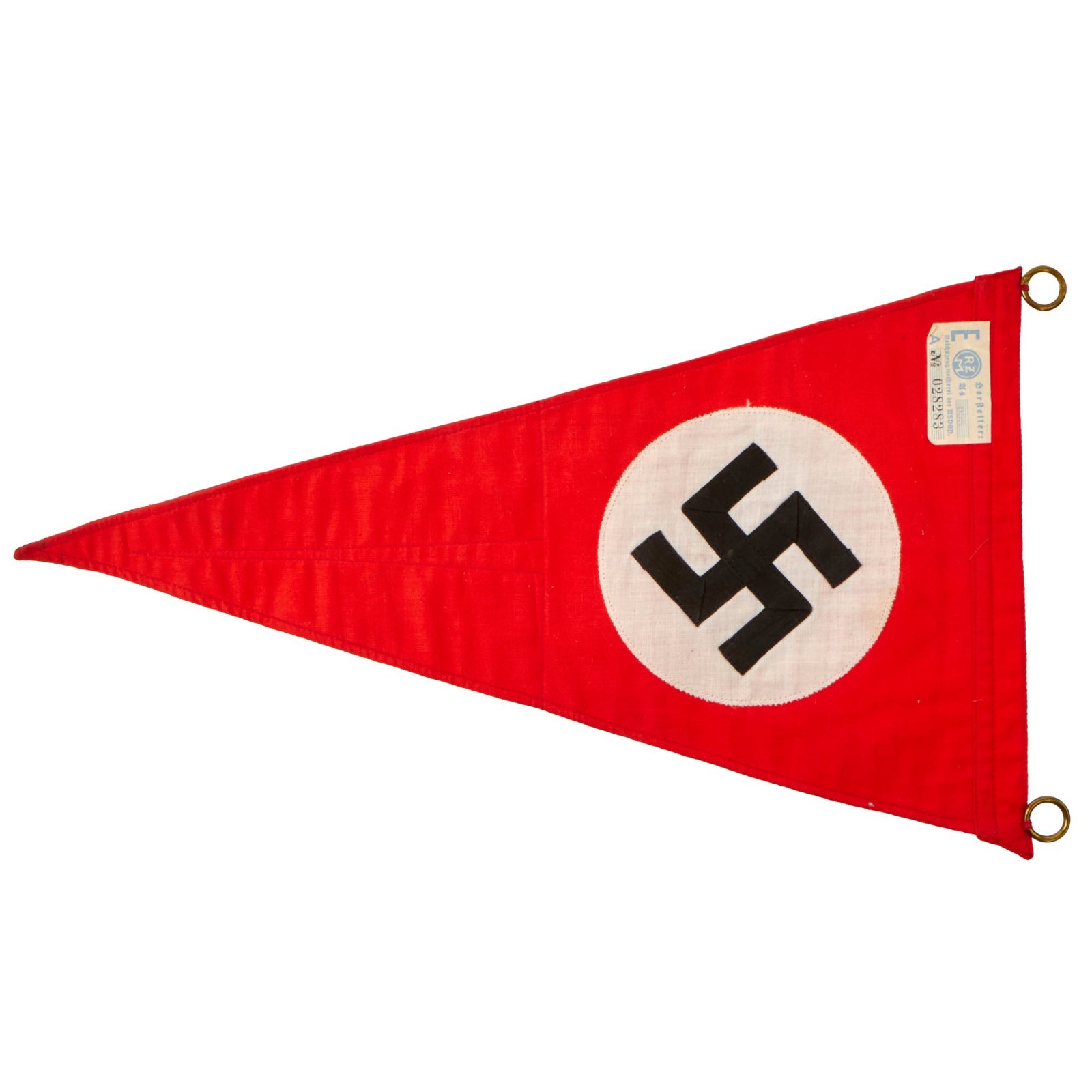 Buy Original German WWII NSDAP National Socialist Vehicle Staff Pennant Flag with RZM A4/655 Tag - Unissued | Original Firearms Antique For Sale