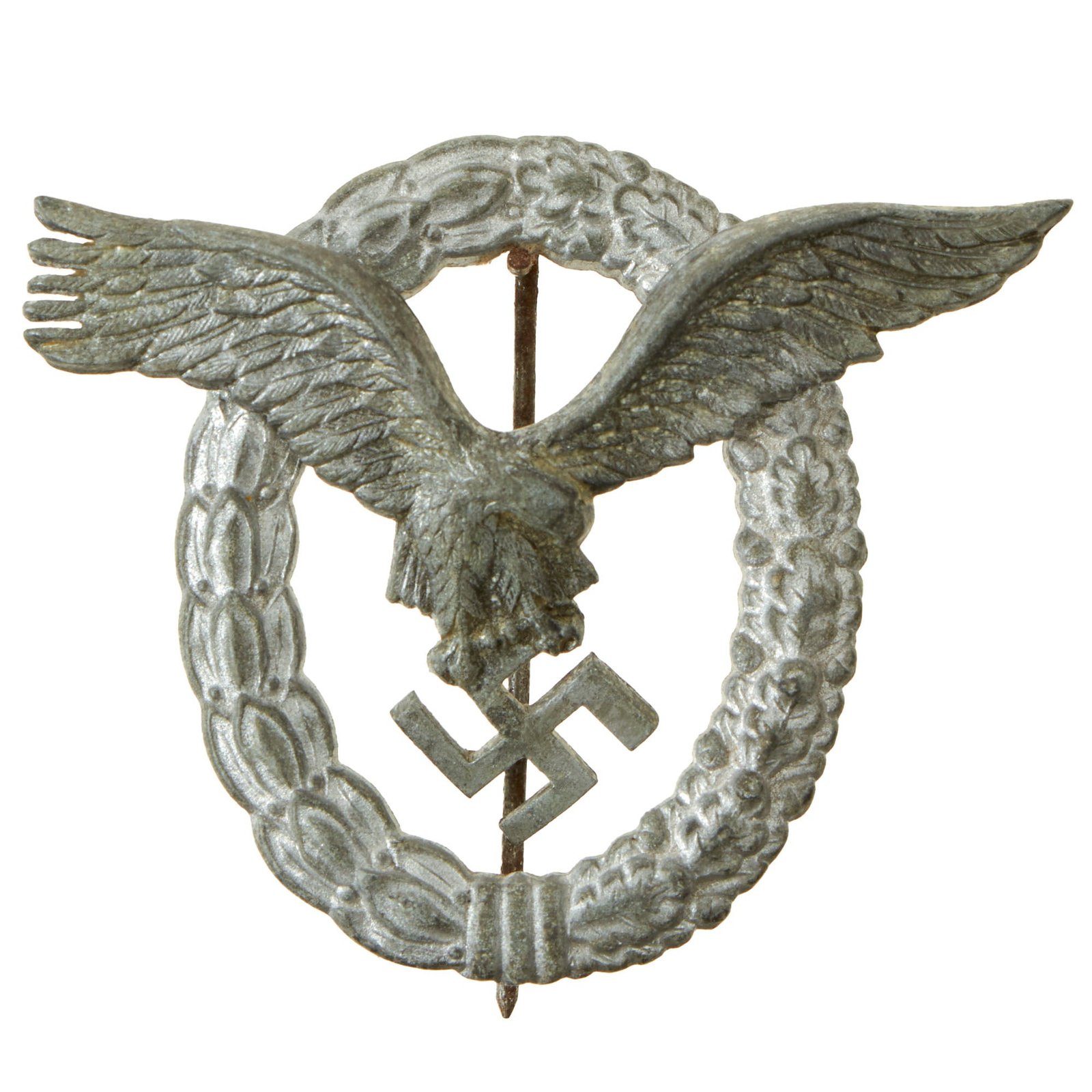 Buy Original German WWII Late War Luftwaffe Pilot's Badge - Unmarked - Flugzeugführerabzeichen | Original Firearms Antique For Sale