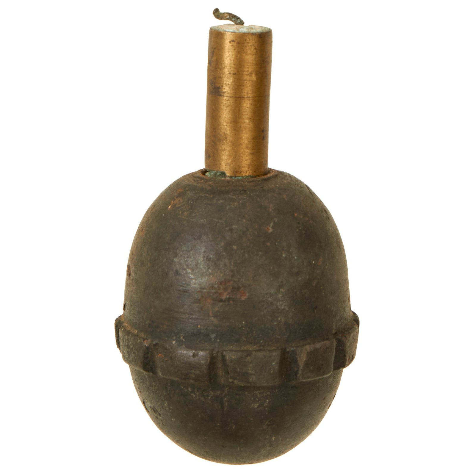 Buy Original German WWI Model 1917 n/A Inert Egg Hand Fragmentation Grenade - Eierhandgranate | Original Firearms Antique For Sale