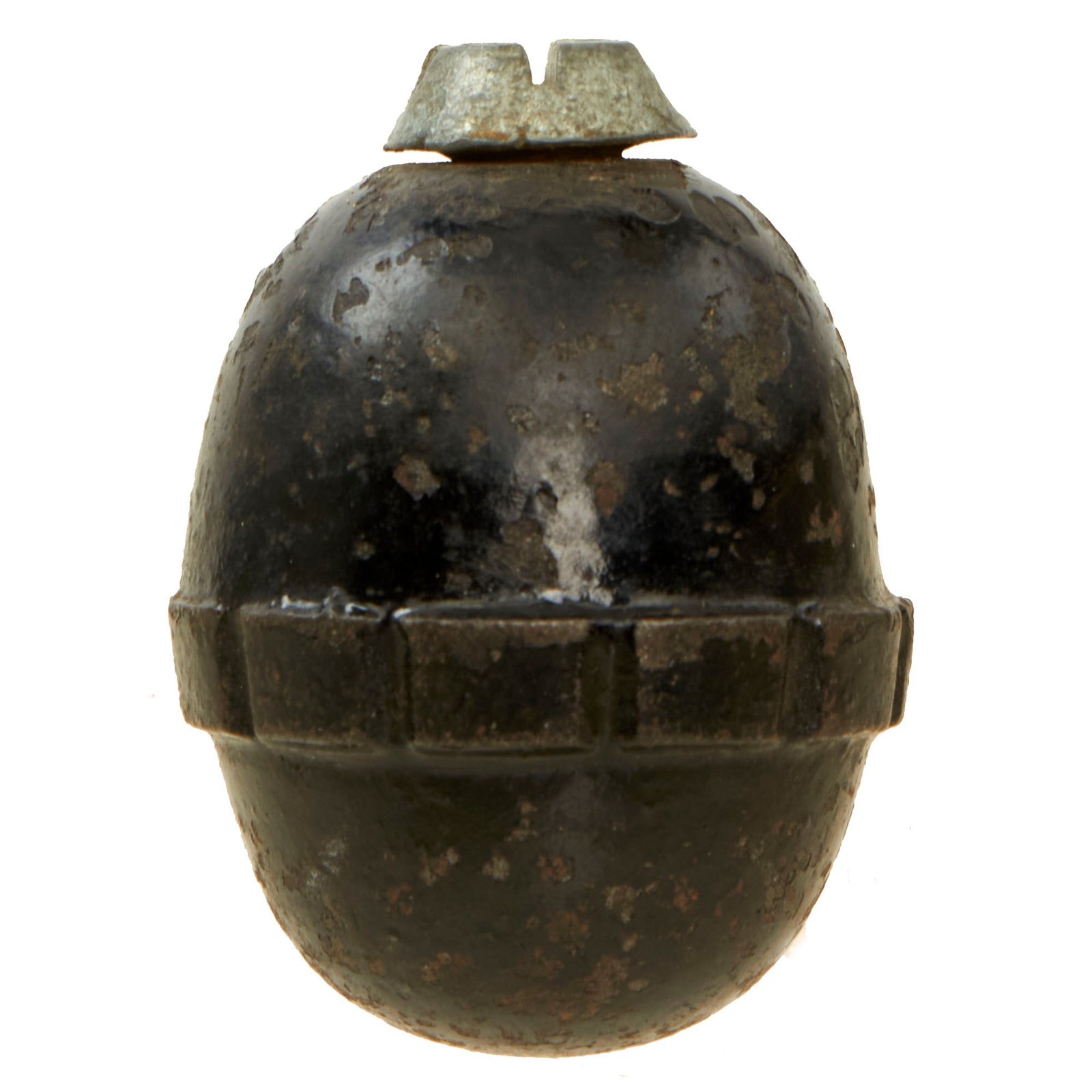 Buy Original German WWI Model 1917 n/A Inert Egg Hand Fragmentation Grenade With Transit Plug - Eierhandgranate | Original Firearms Antique For Sale
