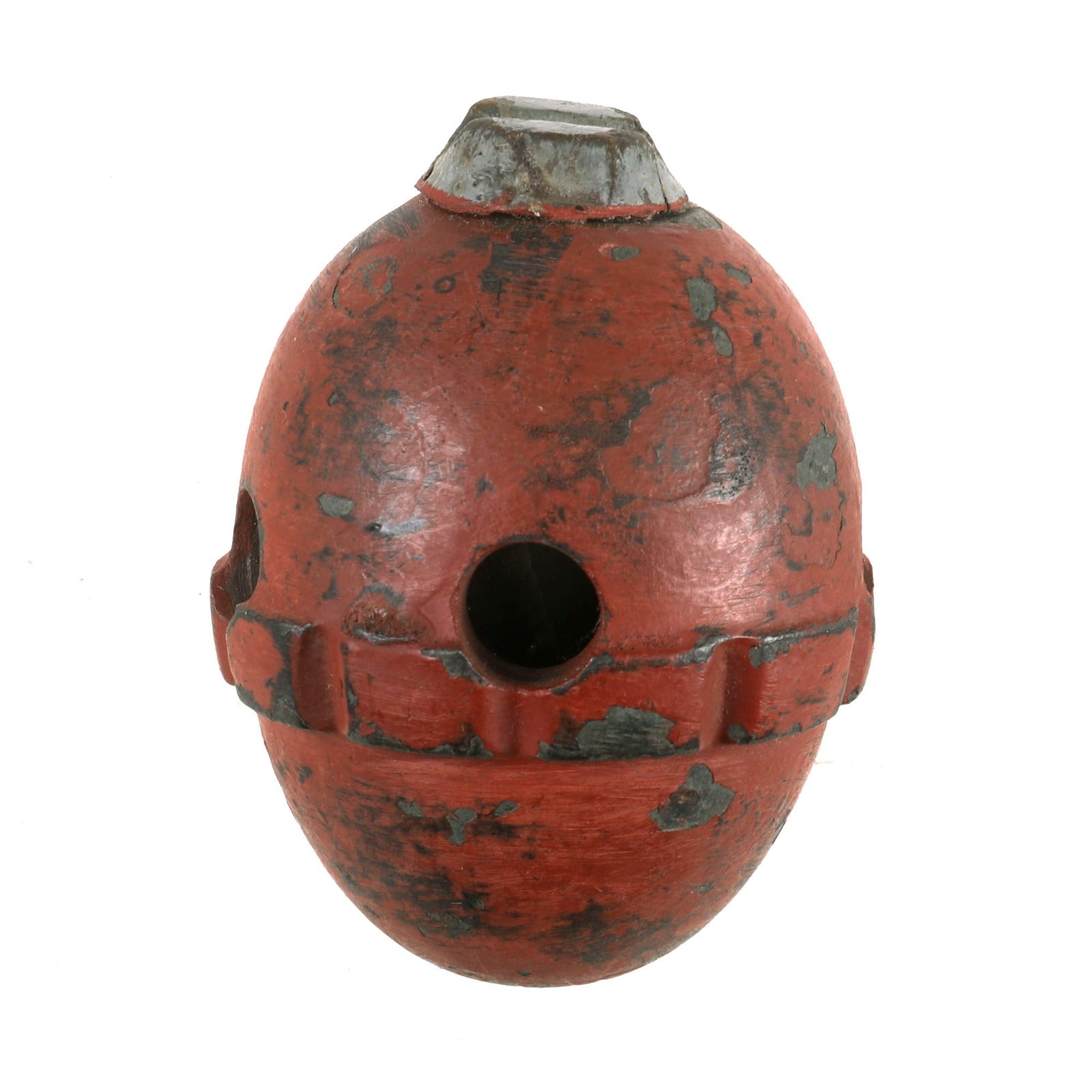 Buy Original German WWI Model 1917 n/A Inert Egg Hand Fragmentation Grenade Trainer with Holes & Transit Plug - Eierhandgranate | Original Firearms Antique For Sale
