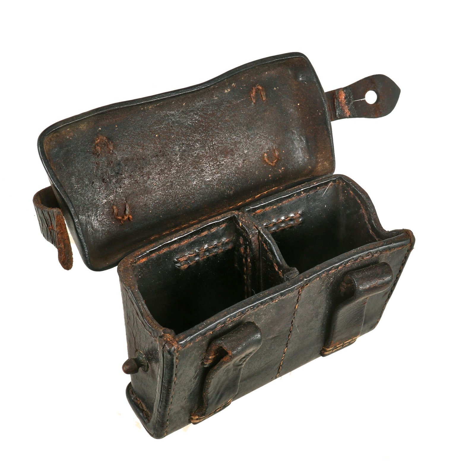 Buy Original Japanese WWII Early War Leather Arisaka Ammunition Pouch | Original Firearms Antique For Sale