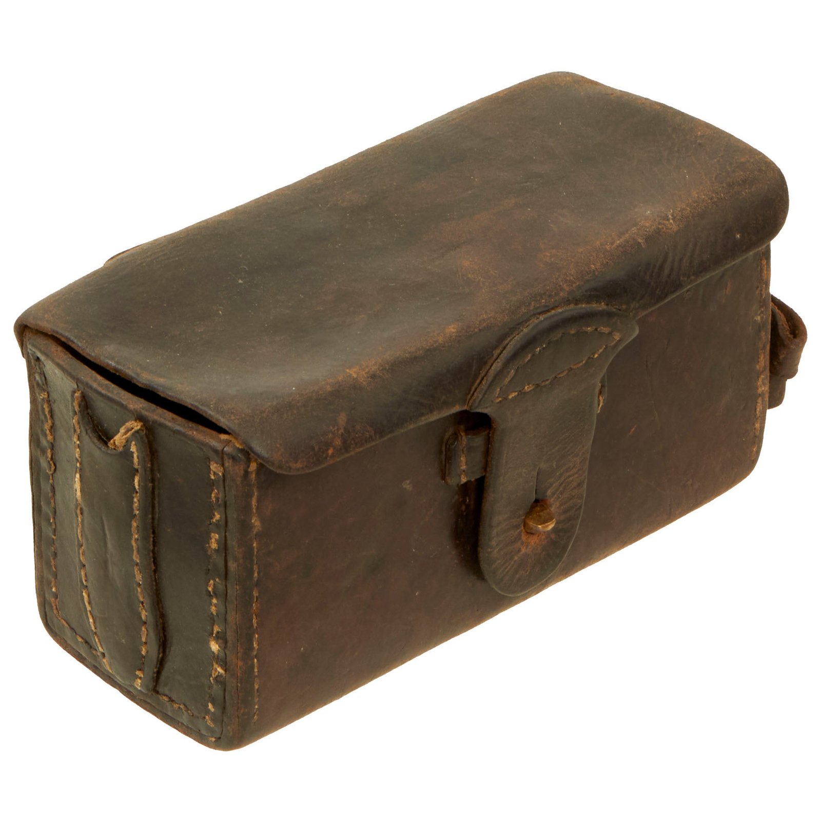Buy Original Japanese WWII Late War Leather Type 30 Arisaka Ammunition Pouch | Original Firearms Antique For Sale
