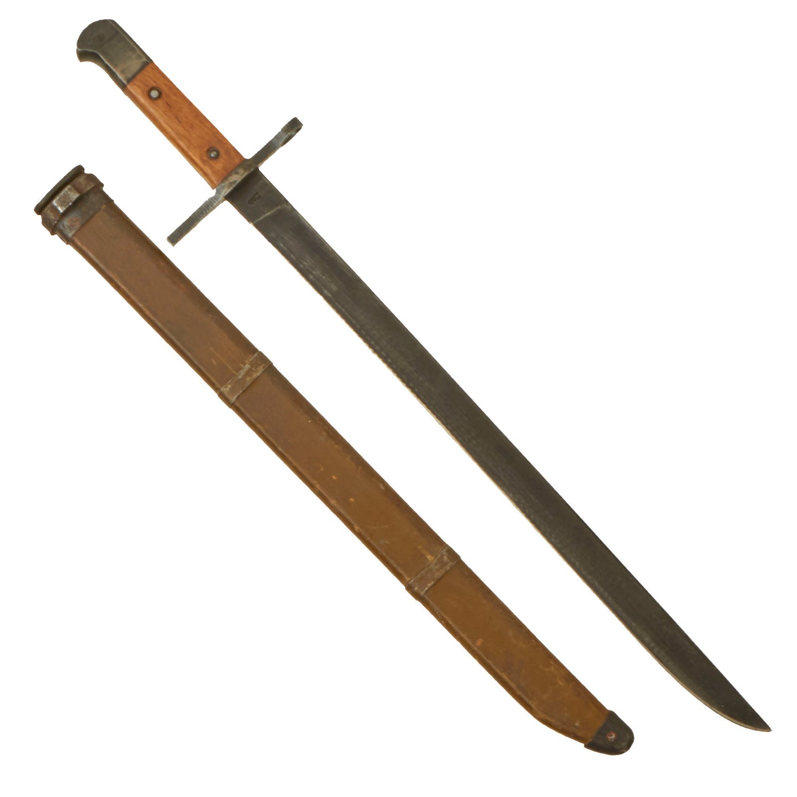 Buy Original Japanese WWII Arisaka Type 30 Bayonet by Matsushita with Last Ditch Scabbard | Original Firearms Antique For Sale