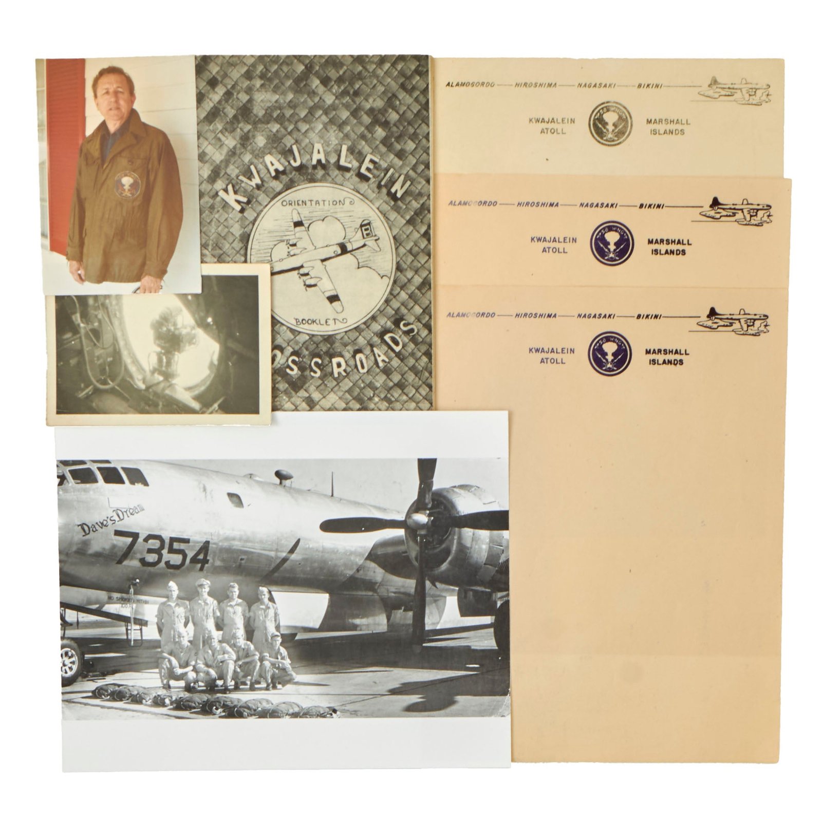 Buy Original U.S. Post WWII Era 58th Wing Operation Crossroads Kwajalein Orientation Booklet Grouping With Blank Stationary | Original Firearms Antique For Sale
